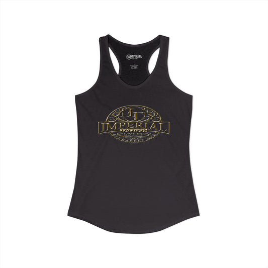 Women's Racerback Tank Imperial Tattoos GOLD Smokers