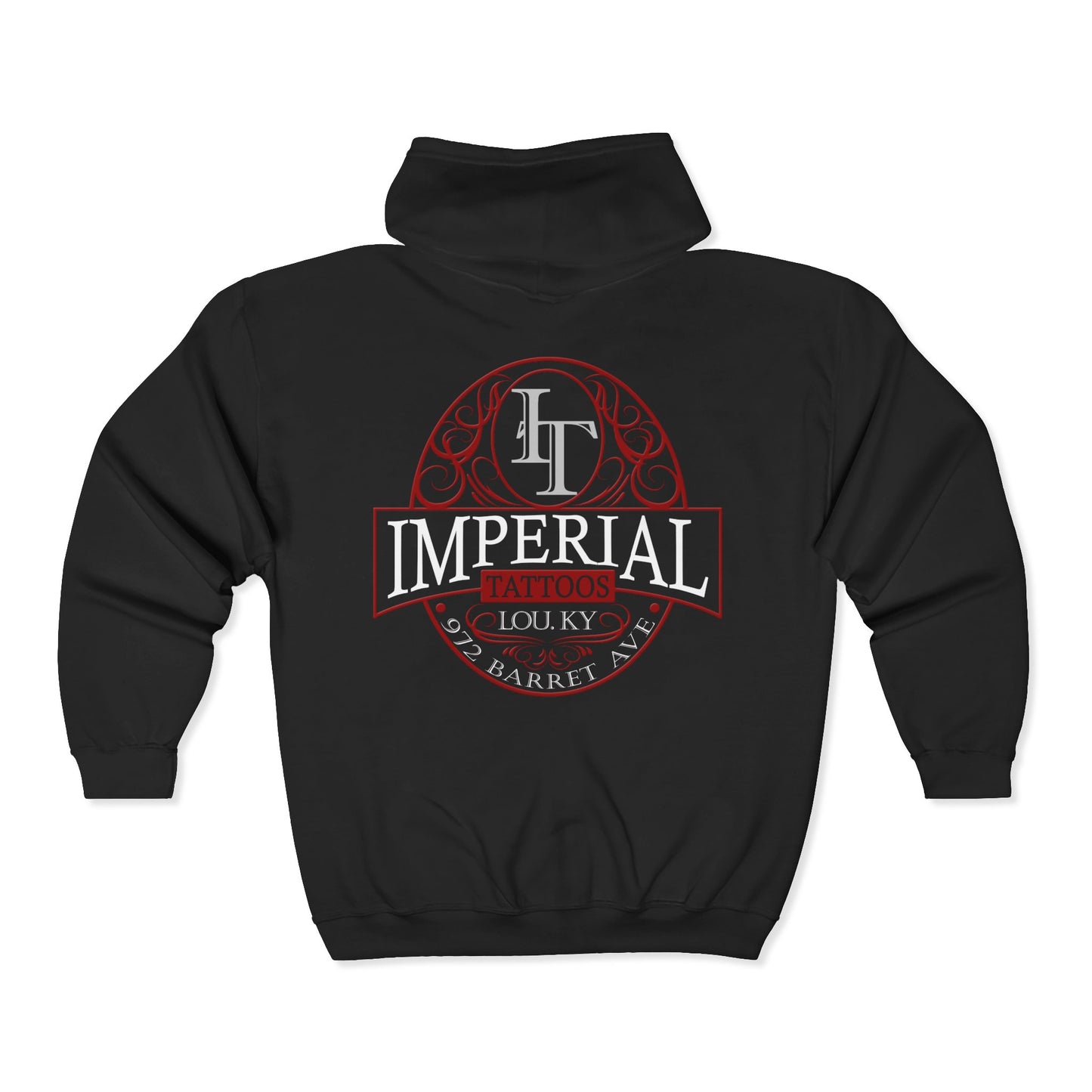 Imperial Tattoos Smokers RED Full Zip Hoodie