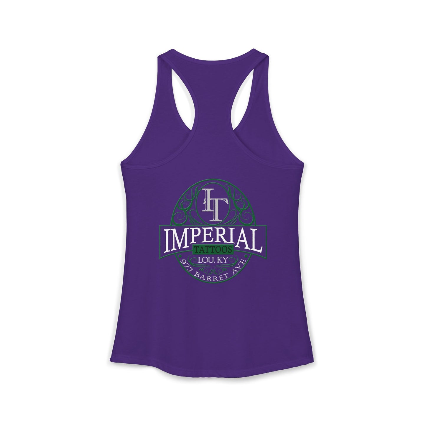 Women's Racerback Tank Imperial Tattoos GREEN Smokers