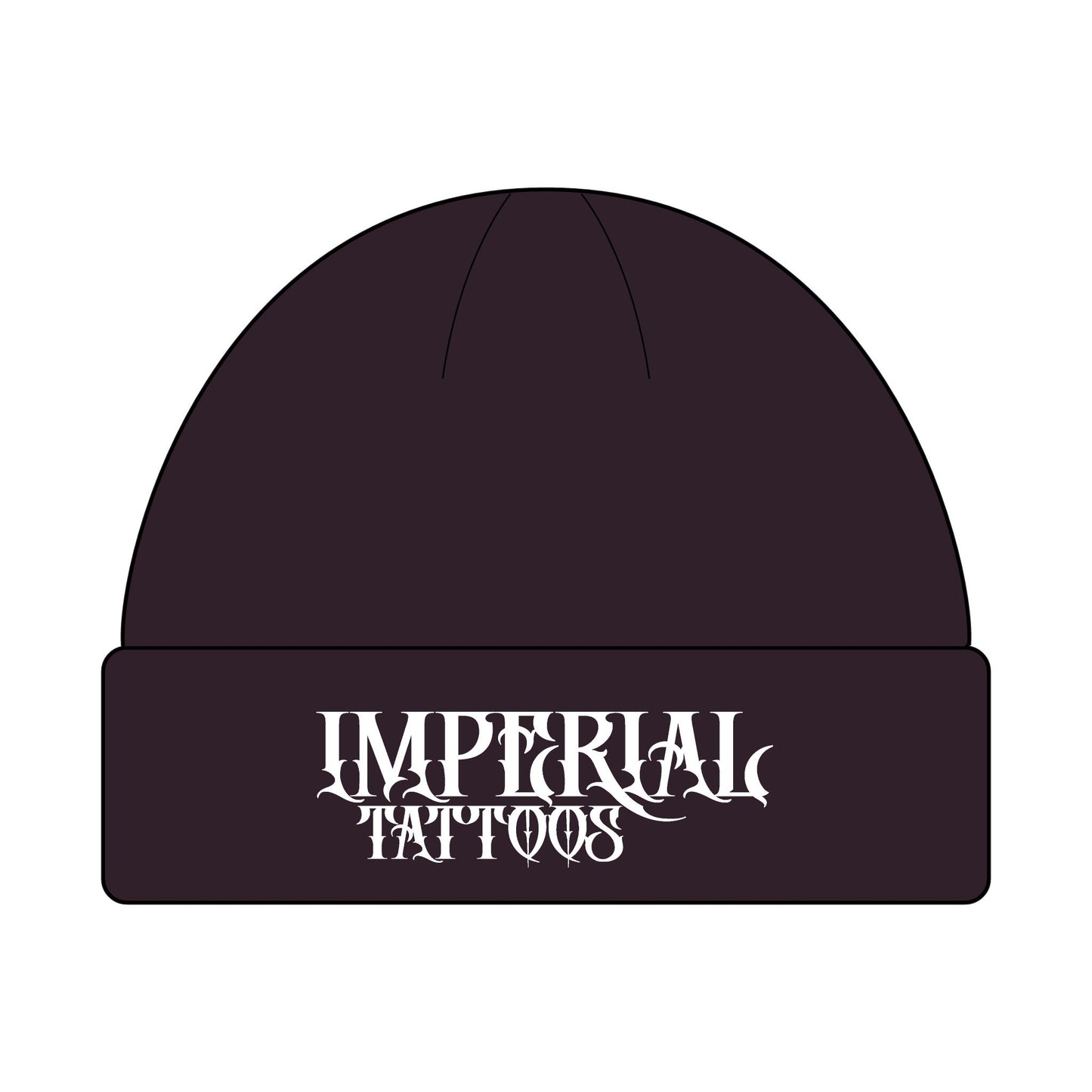 Cuff Beanie | Gothic White |  Cool Winter Hat, Streetwear Accessory, Perfect Gift for Tattoo Lovers, Unisex Beanie