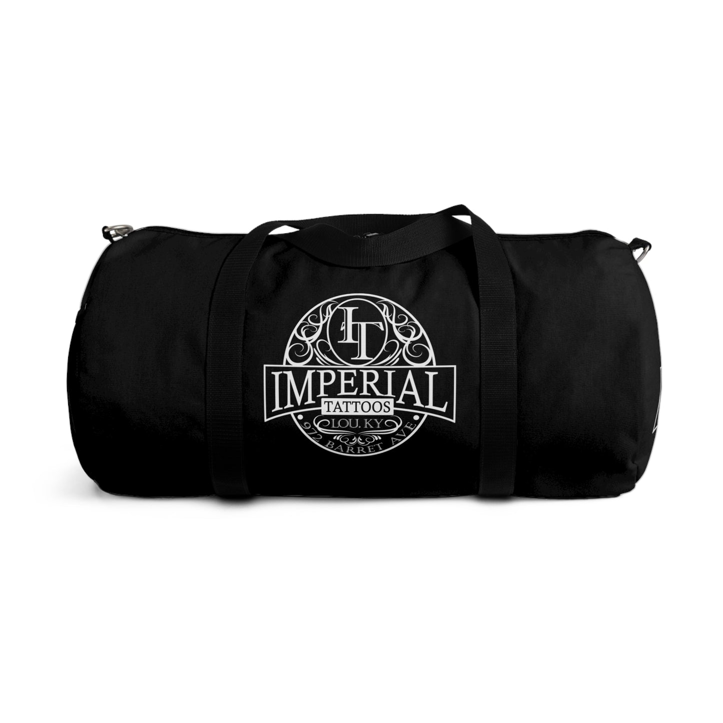 Imperial Tattoos Smokers Logo Duffel Bag — Black Gym & Travel Weekender