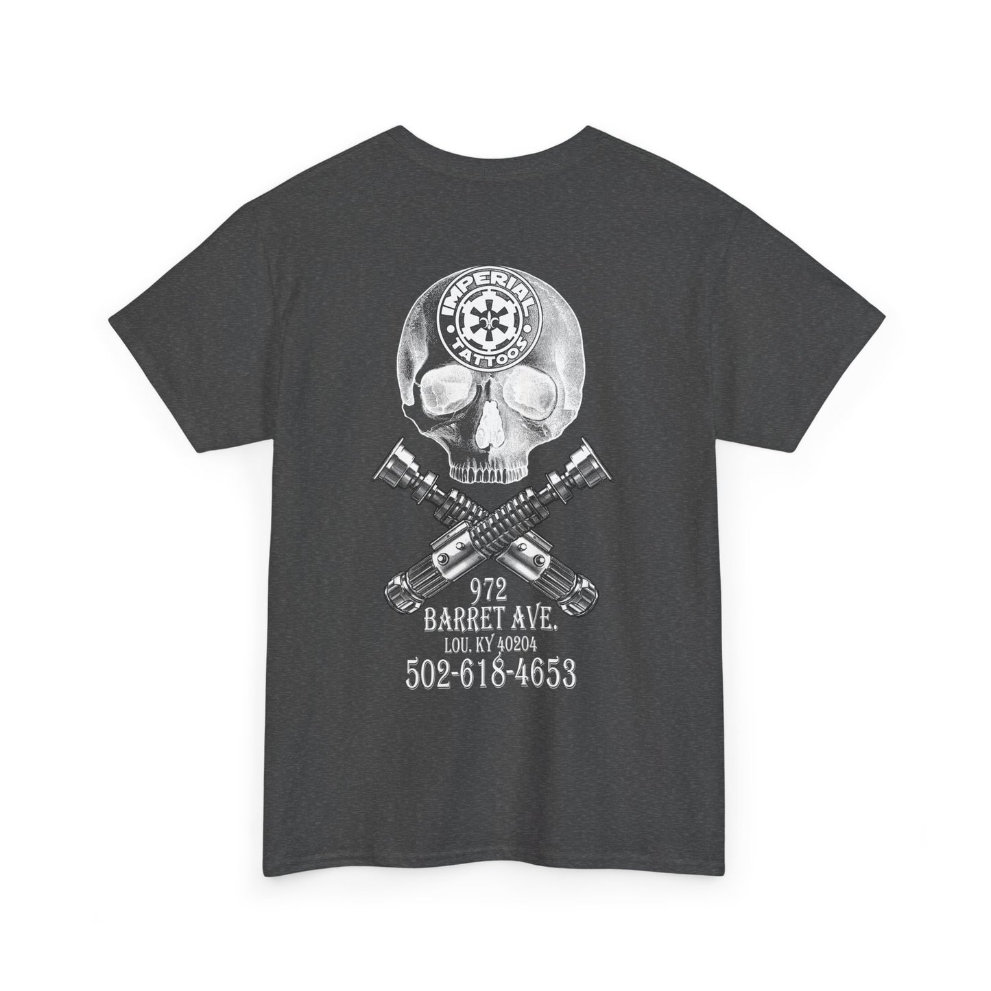 Cog front pocket, Skull & Sabers on back T-Shirt