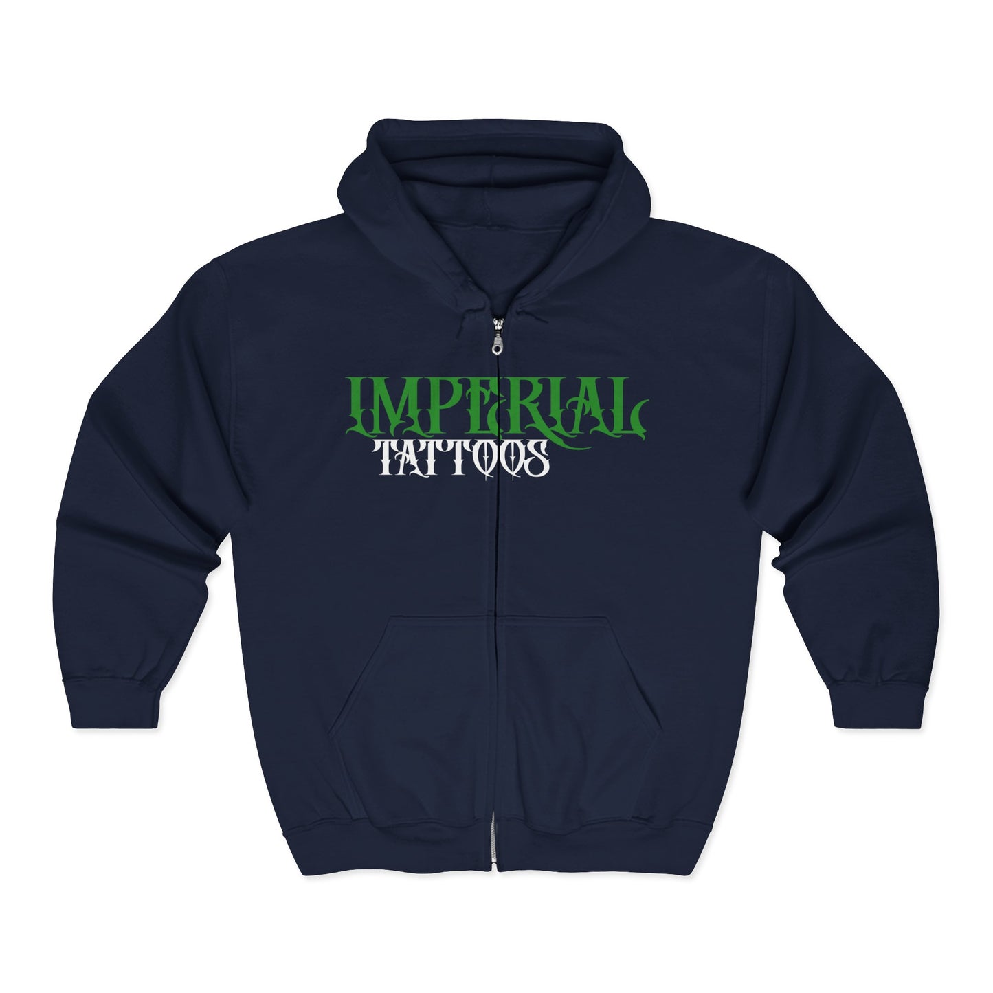 Imperial Tattoos Gothic Green/White Hoodie Full Zip