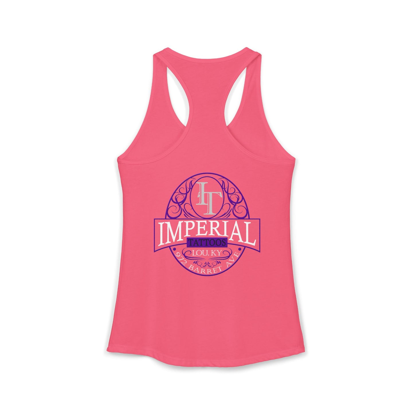 Women's Racerback Tank Imperial Tattoos Purple Smokers
