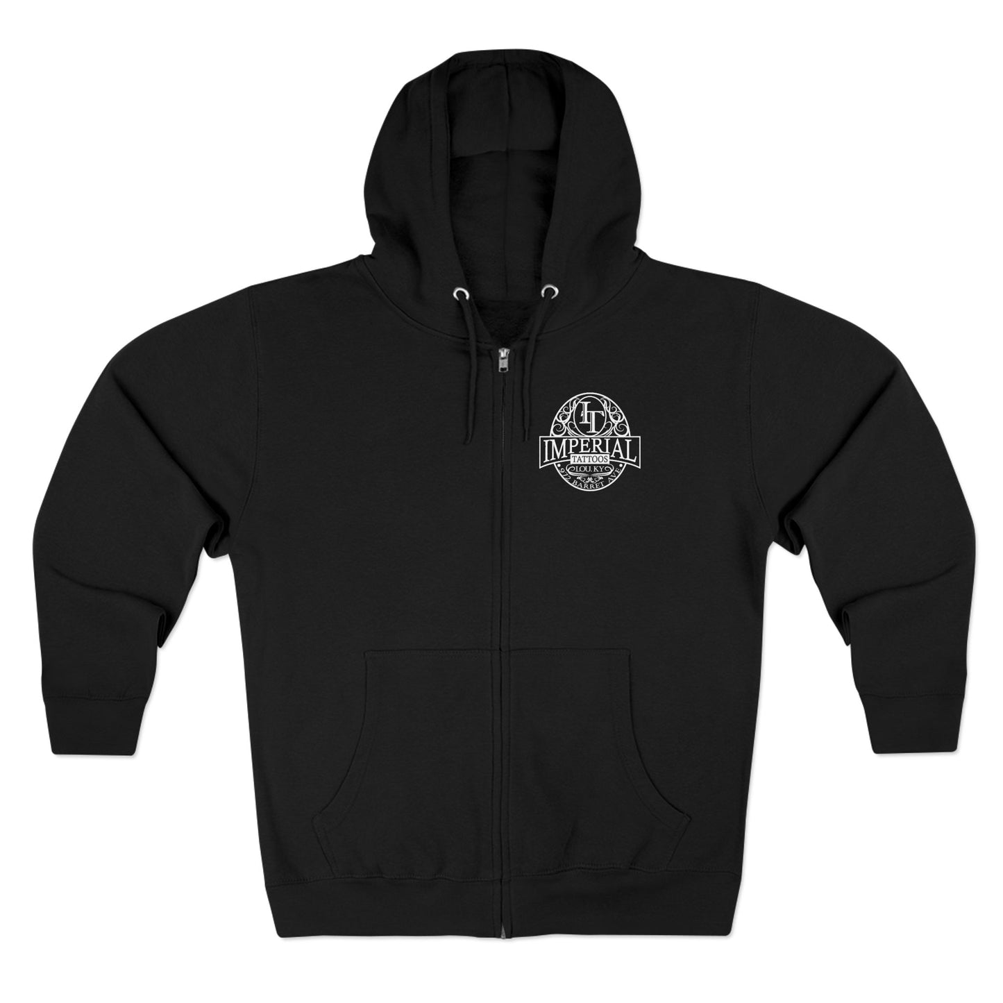 Hoodie | Smokers White | Imperial Tattoos Unisex Zip Hoodie | Custom Graphic, Cozy Layer, Perfect for Gifting, Casual Wear, Year-Round Comfort