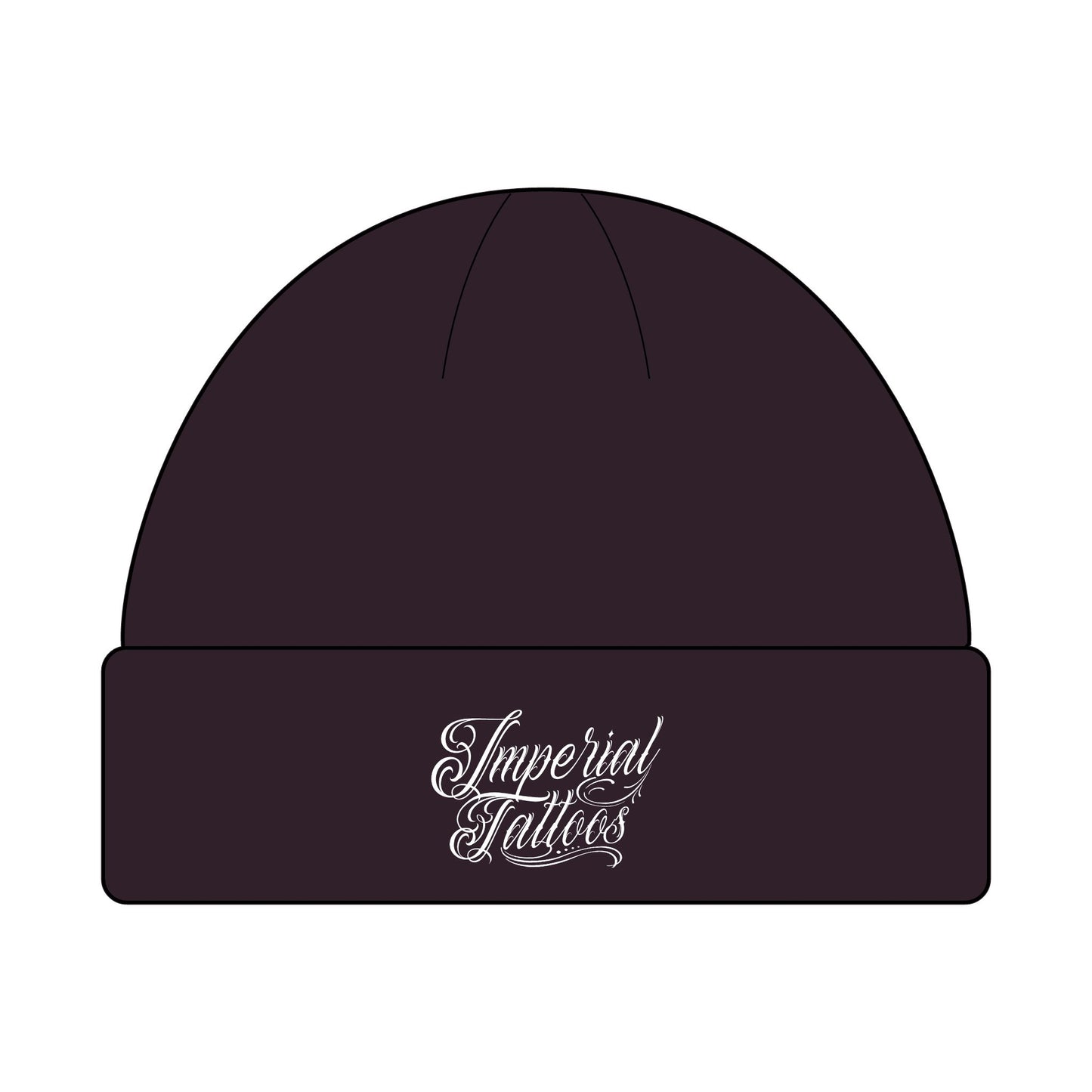 Cuff Beanie | Beautiful White |  Cool Winter Hat, Streetwear Accessory, Perfect Gift for Tattoo Lovers, Unisex Beanie