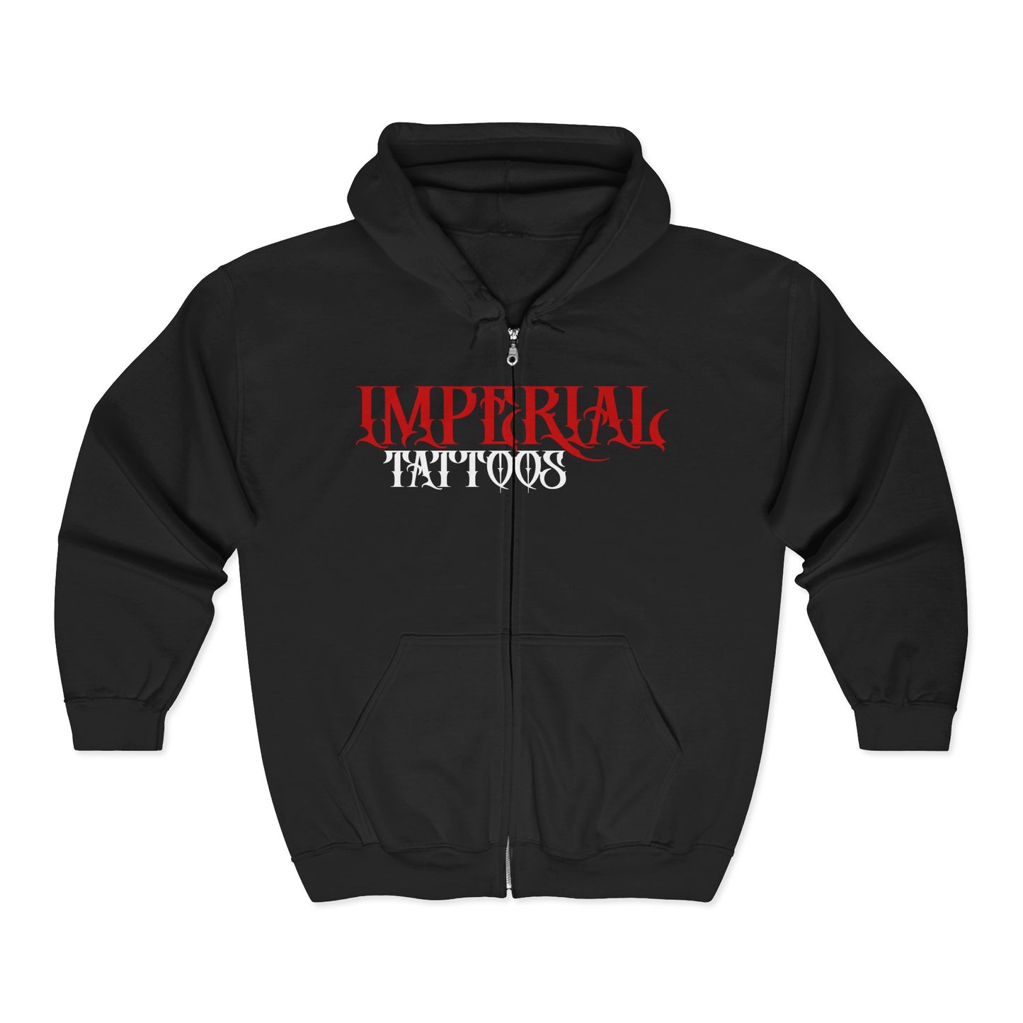 Imperial Tattoos Gothic Red Full Zip Hoodie