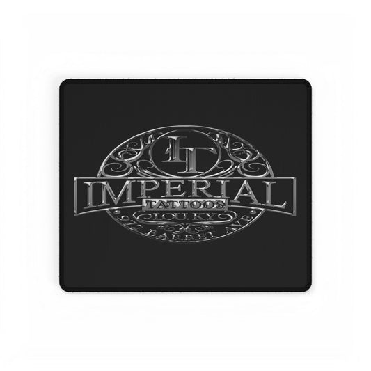 Imperial Tattoos Chrome Logo Desk Mat — Black Gaming/Work Desk Pad/Gun Cleaning