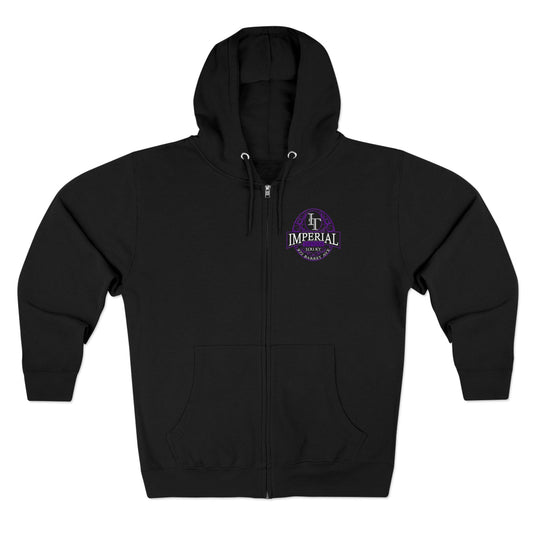 Hoodie | Smokers Purple | Imperial Luxe Unisex Zip Hoodie - Cozy Streetwear, Perfect for Outdoor Adventures, Casual Outfits, Gifts for Friends, Layering Essentials
