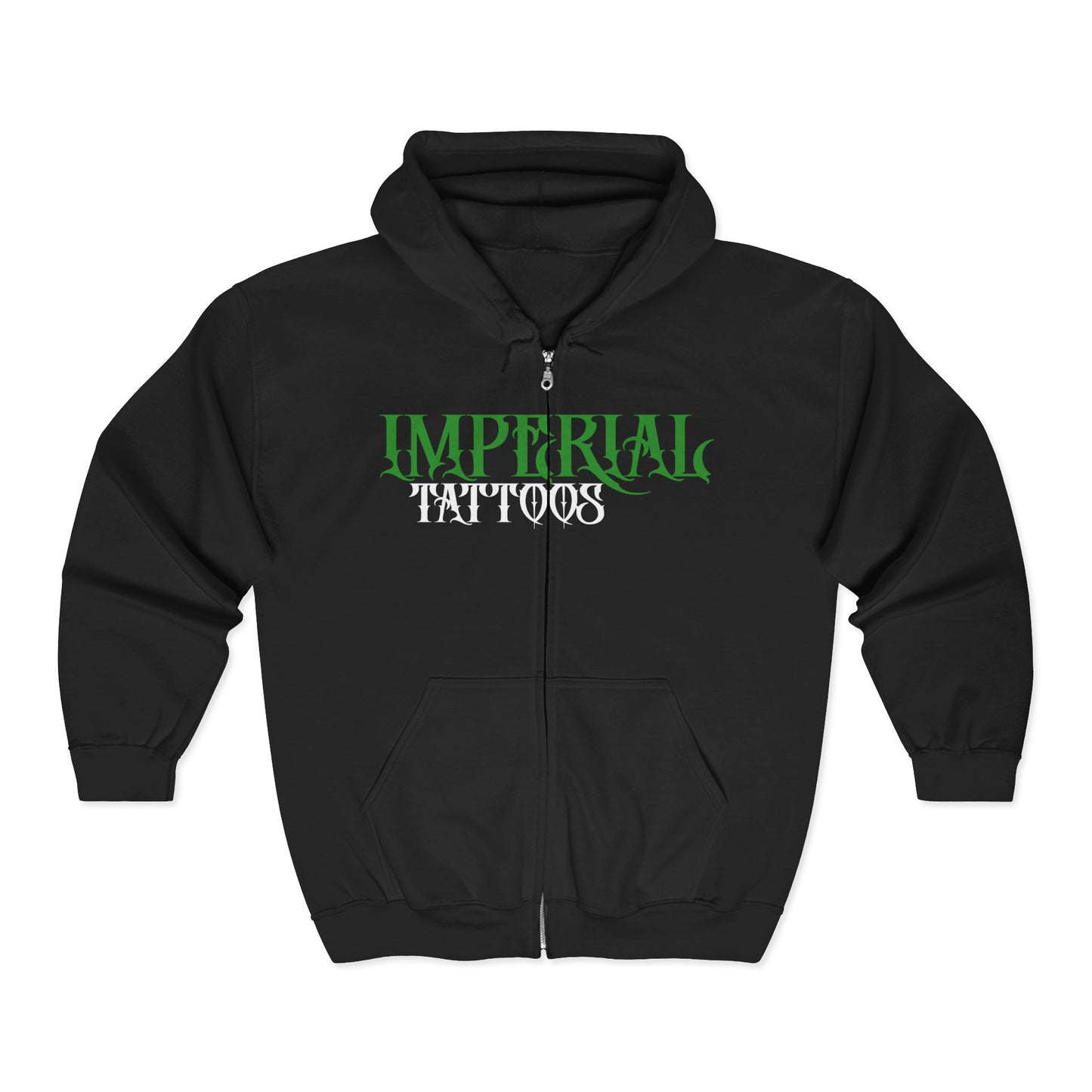 Imperial Tattoos Gothic Green/White Hoodie Full Zip