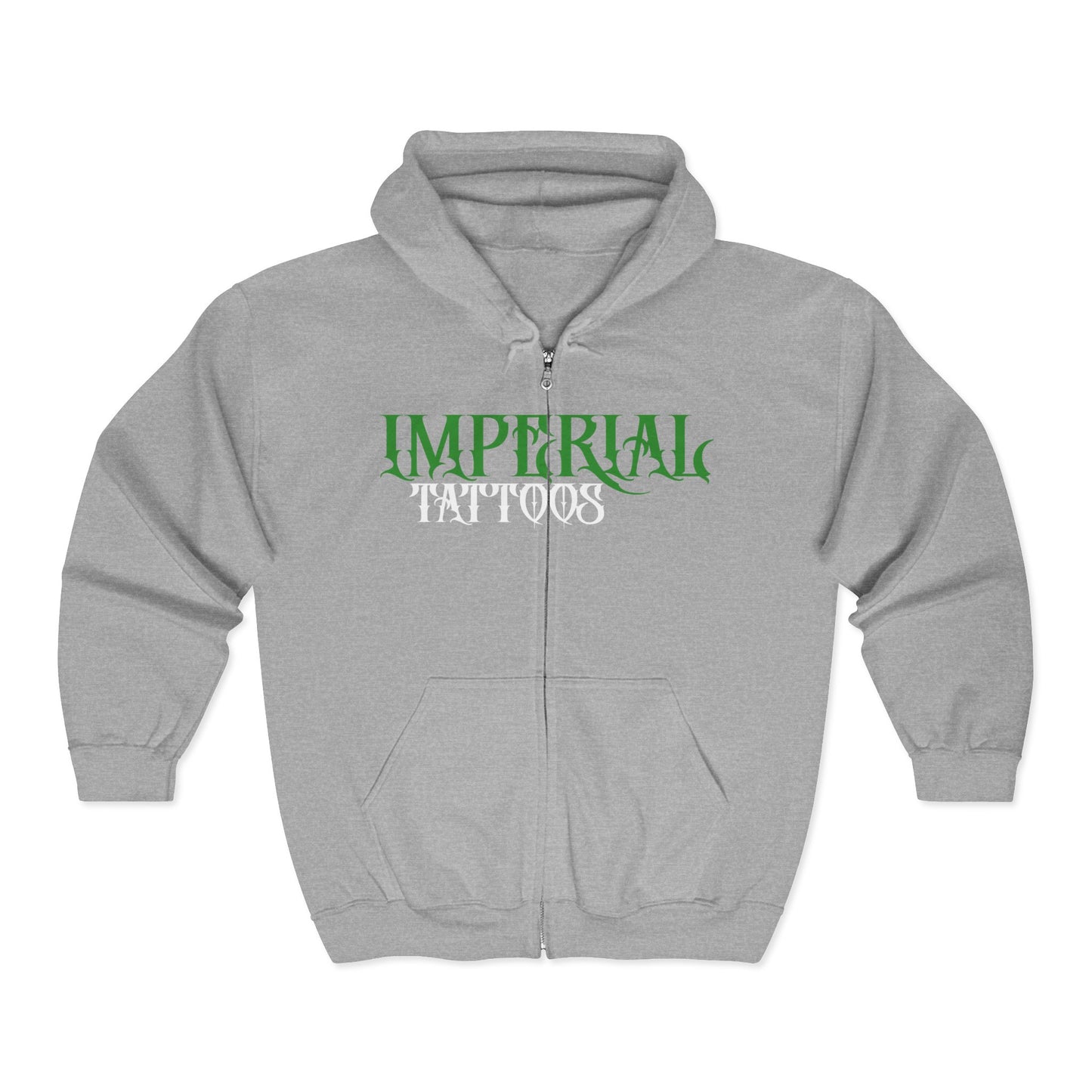 Imperial Tattoos Gothic Green/White Hoodie Full Zip