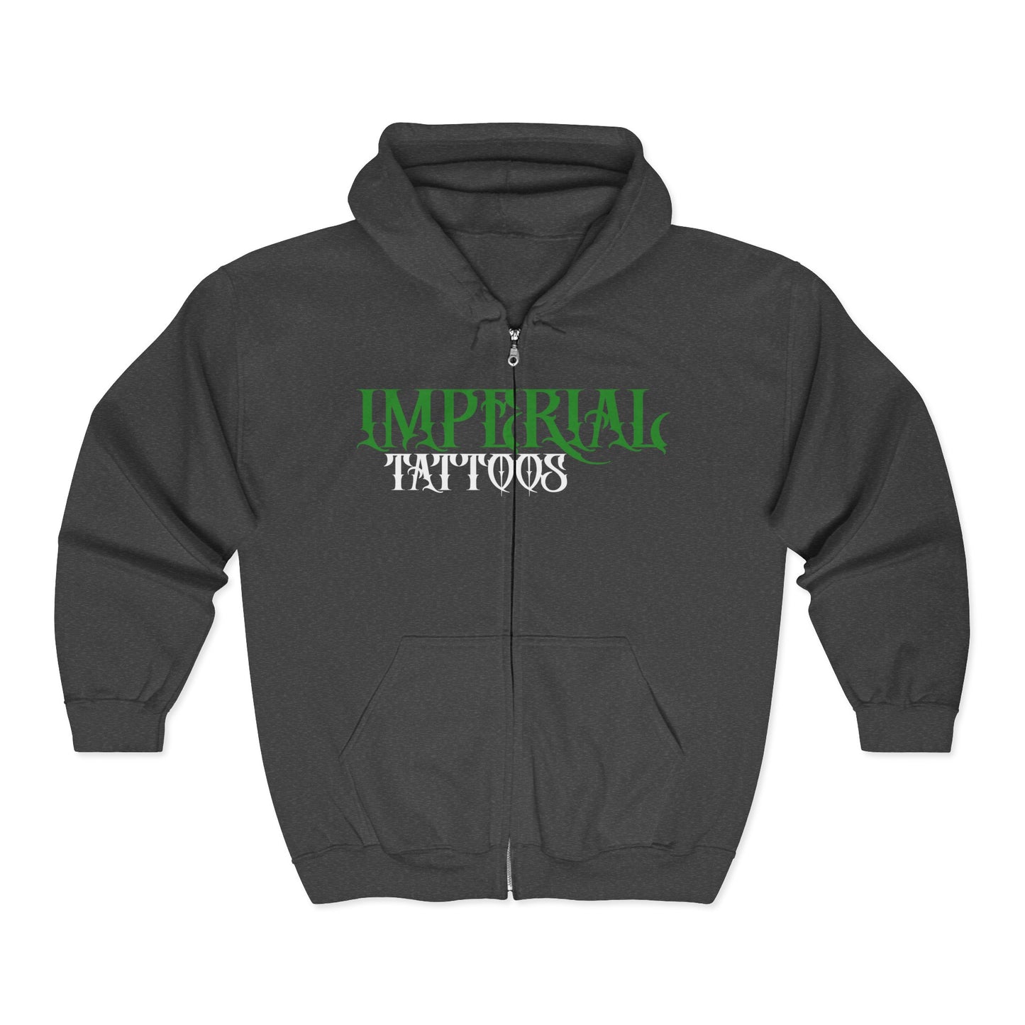 Imperial Tattoos Gothic Green/White Hoodie Full Zip