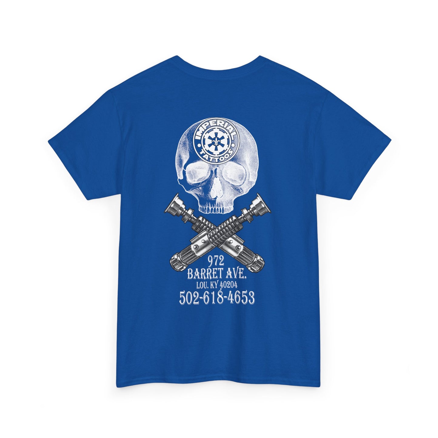 Cog front pocket, Skull & Sabers on back T-Shirt
