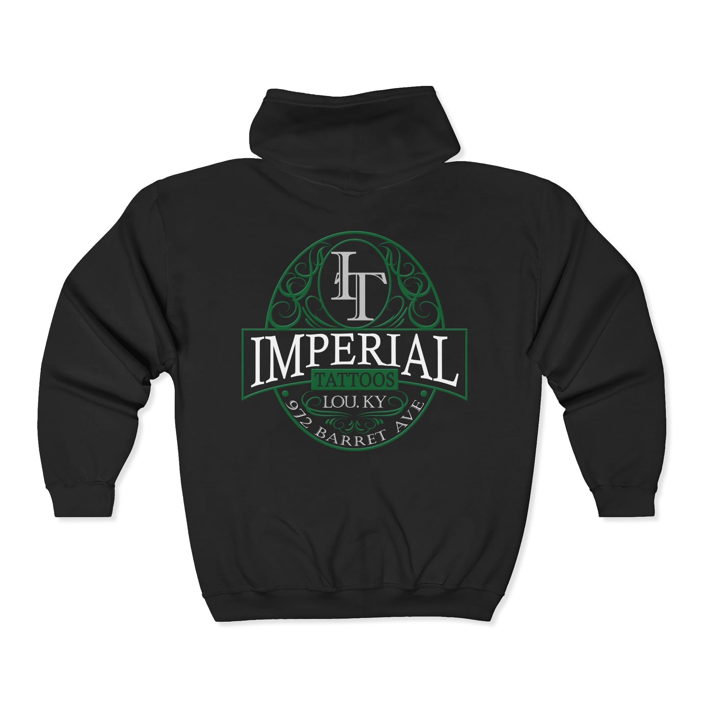 Imperial Tattoos Smokers GREEN Full Zip Hoodie