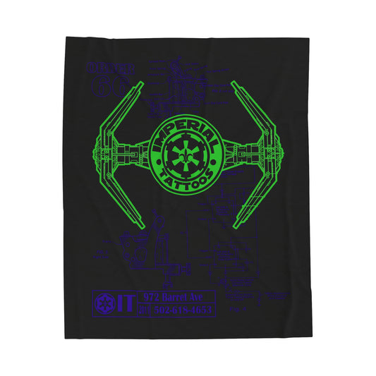 Imperial Tattoos Graphic Velveteen Plush Blanket - Cozy