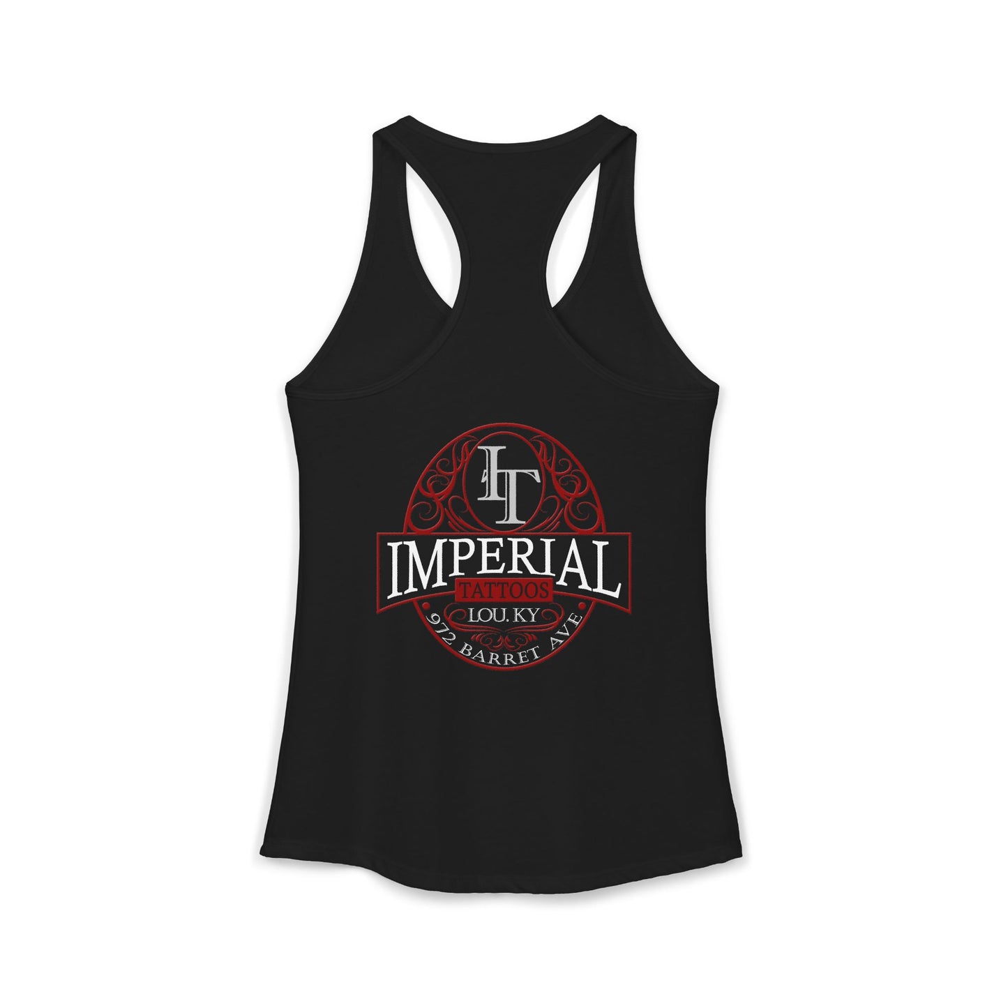 Women's Racerback Tank Imperial Tattoos RED Smokers