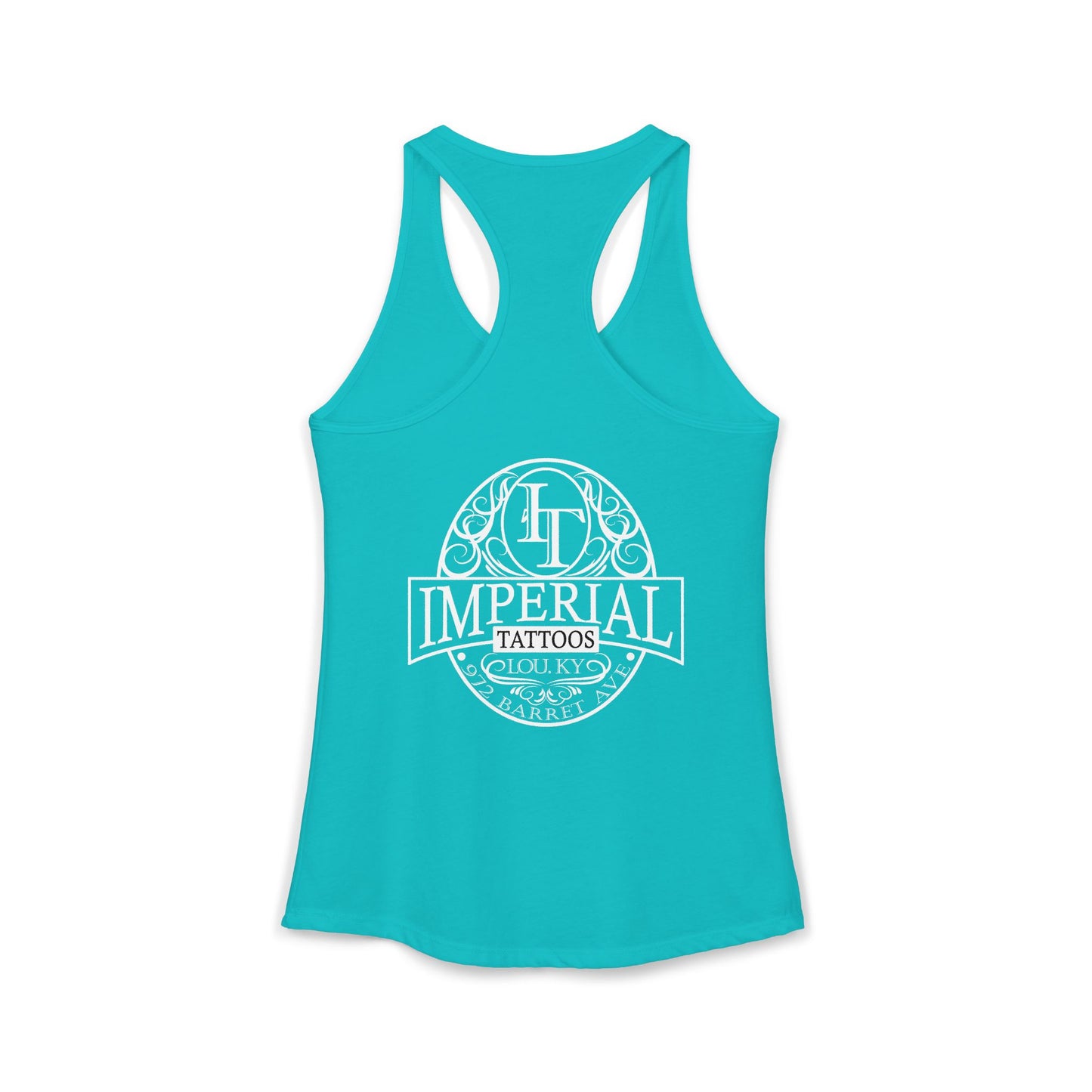 Women's Racerback Tank Imperial Tattoos WHITE Smokers