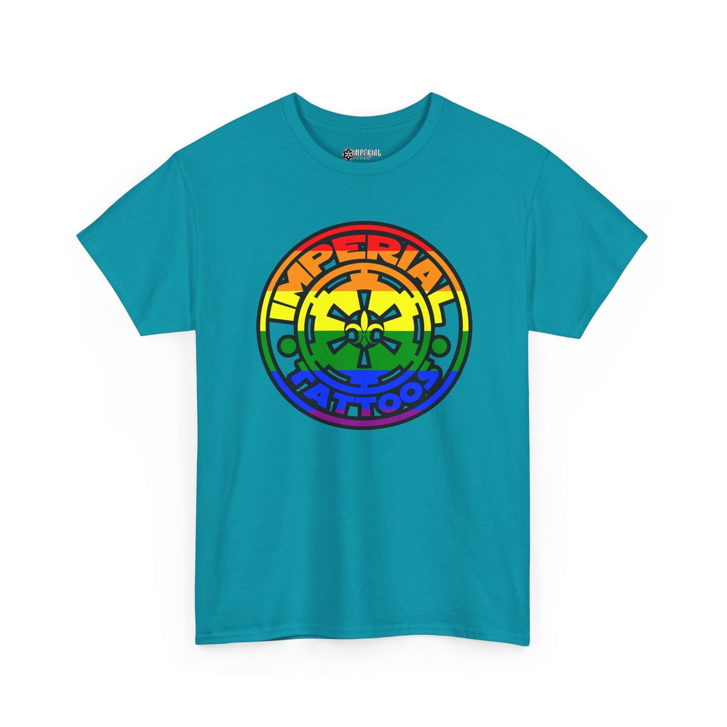 Pride | 2010 Cog | Colorful Graphic Unisex Heavy Cotton Tee, Pride Symbol Tee, Tattoo Studio Merchandise, LGBTQ+ Apparel, Casual T-Shirt
