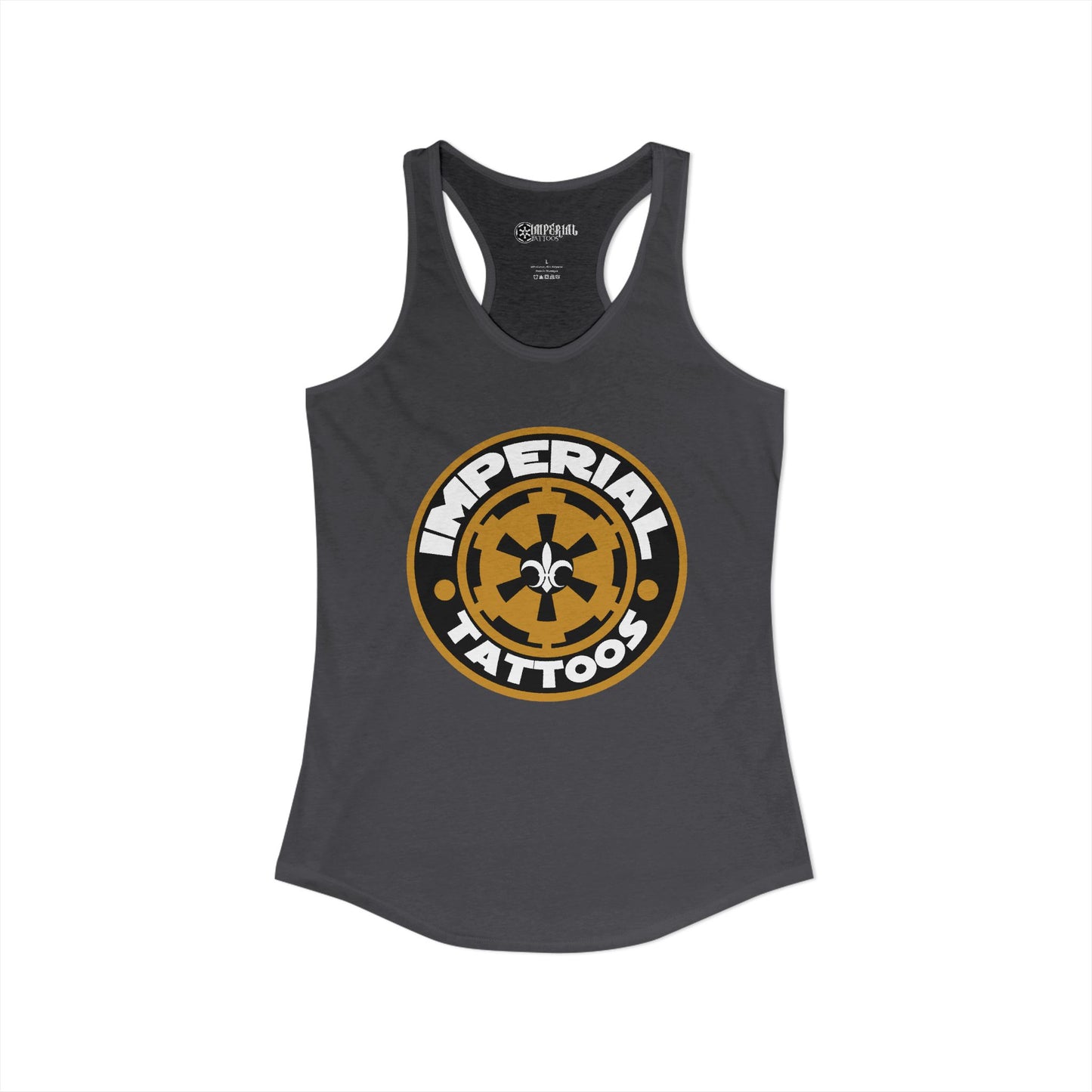 Women's Racerback Tank Imperial Tattoos 2014 COG GOLD