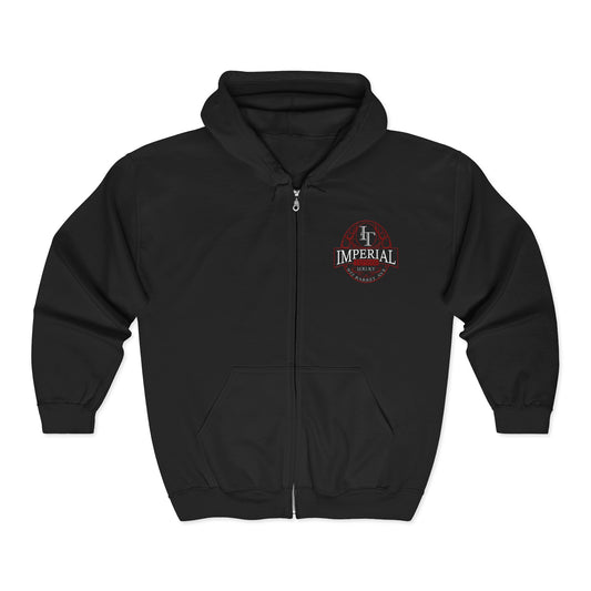 Imperial Tattoos Smokers RED Full Zip Hoodie