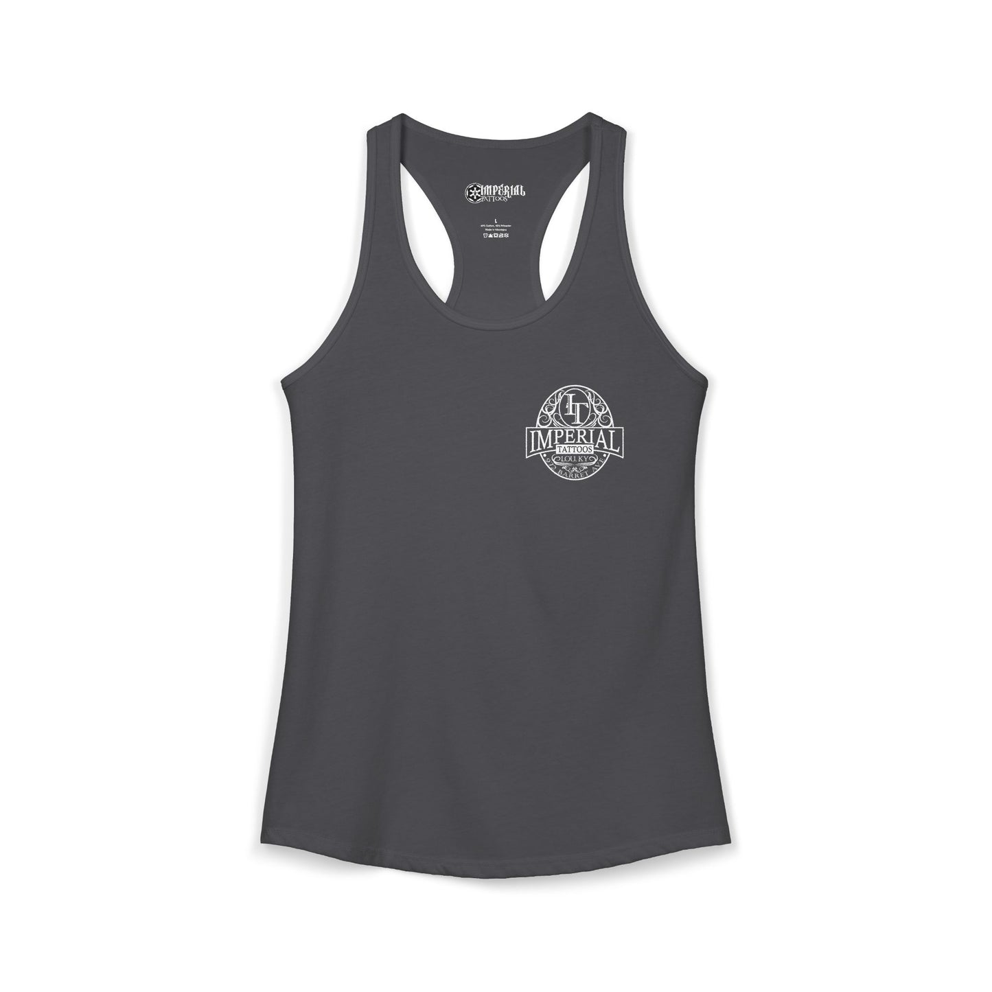 Women's Racerback Tank Imperial Tattoos WHITE Smokers