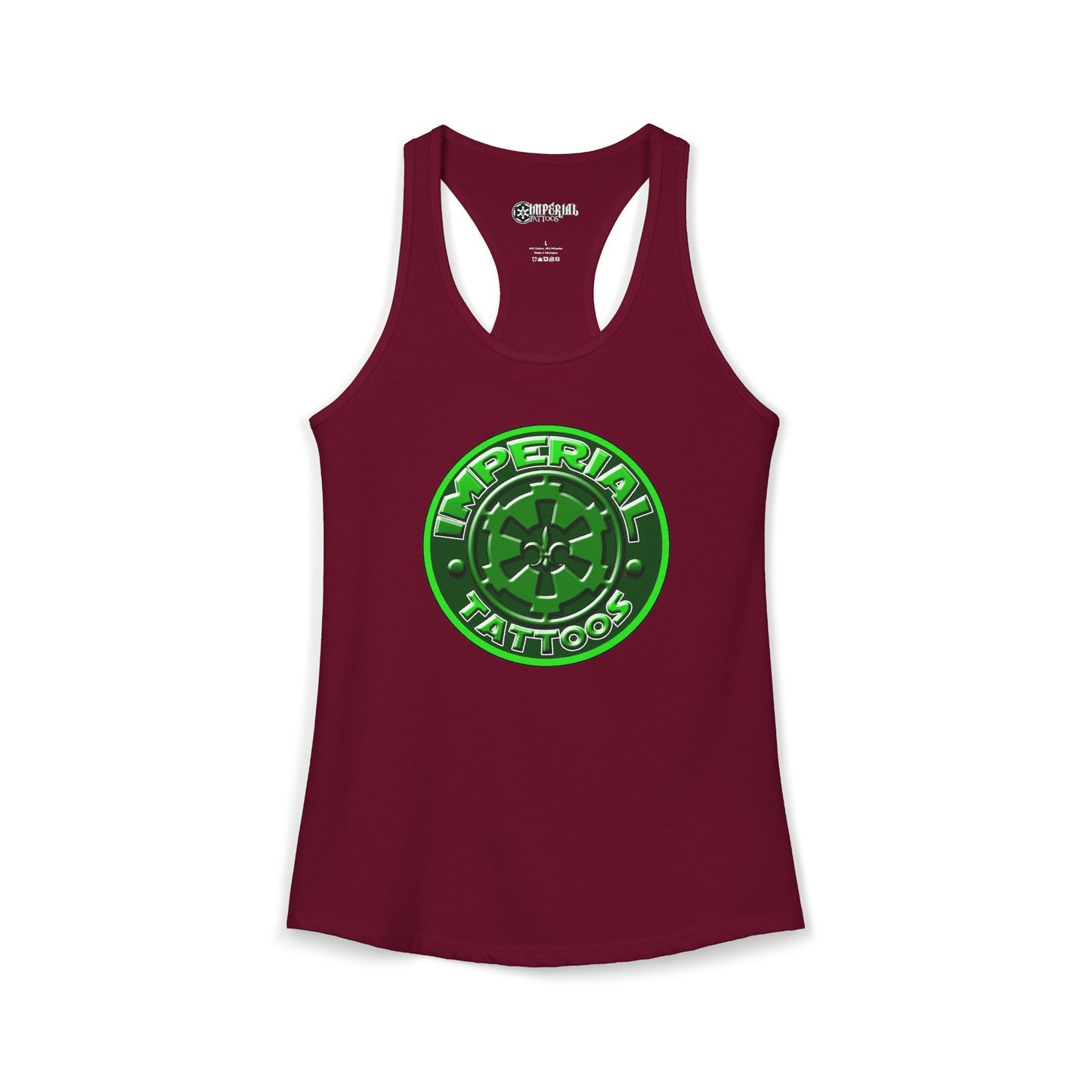 Women's Racerback Tank Imperial Tattoos 2016 COG GREEN
