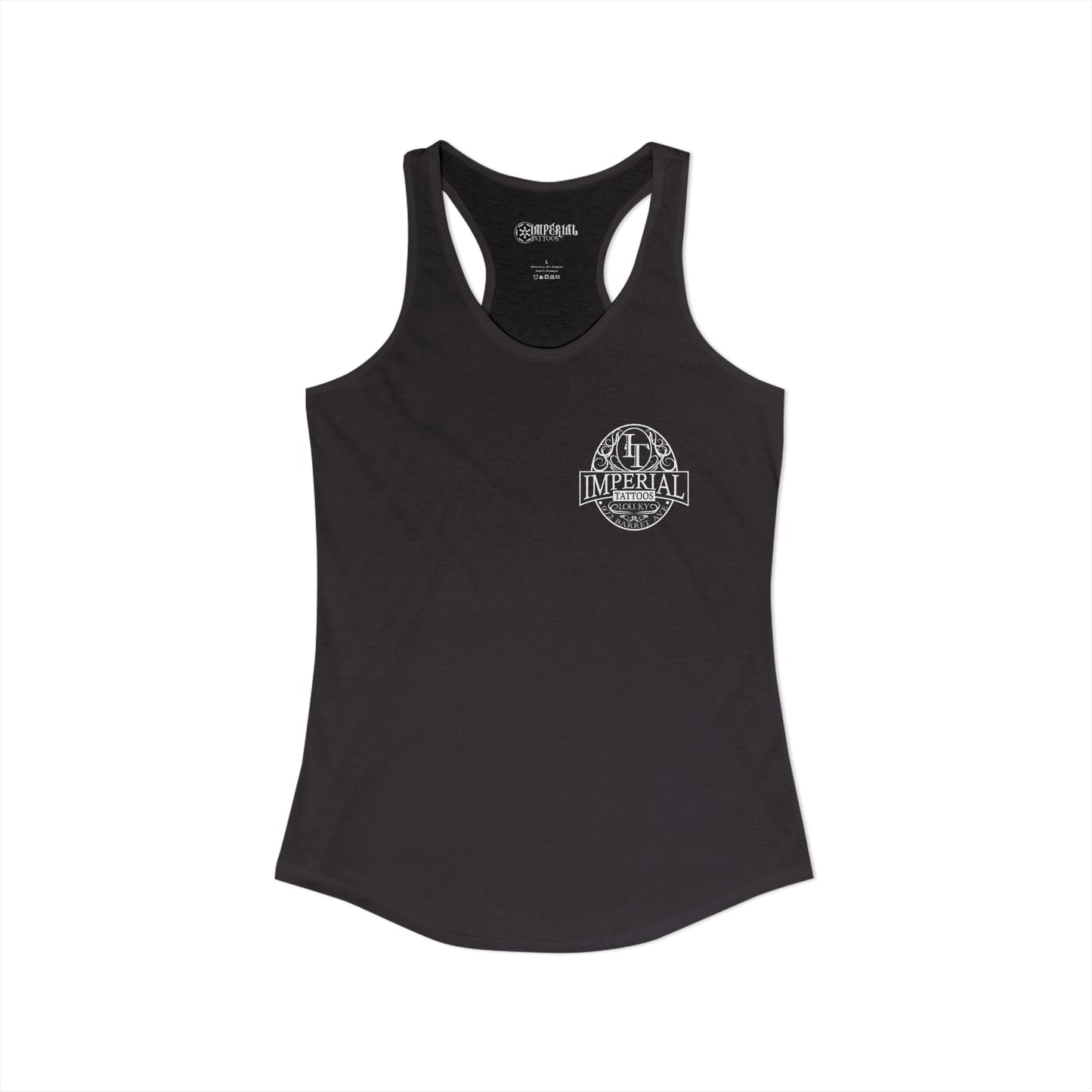 Women's Racerback Tank Imperial Tattoos WHITE Smokers