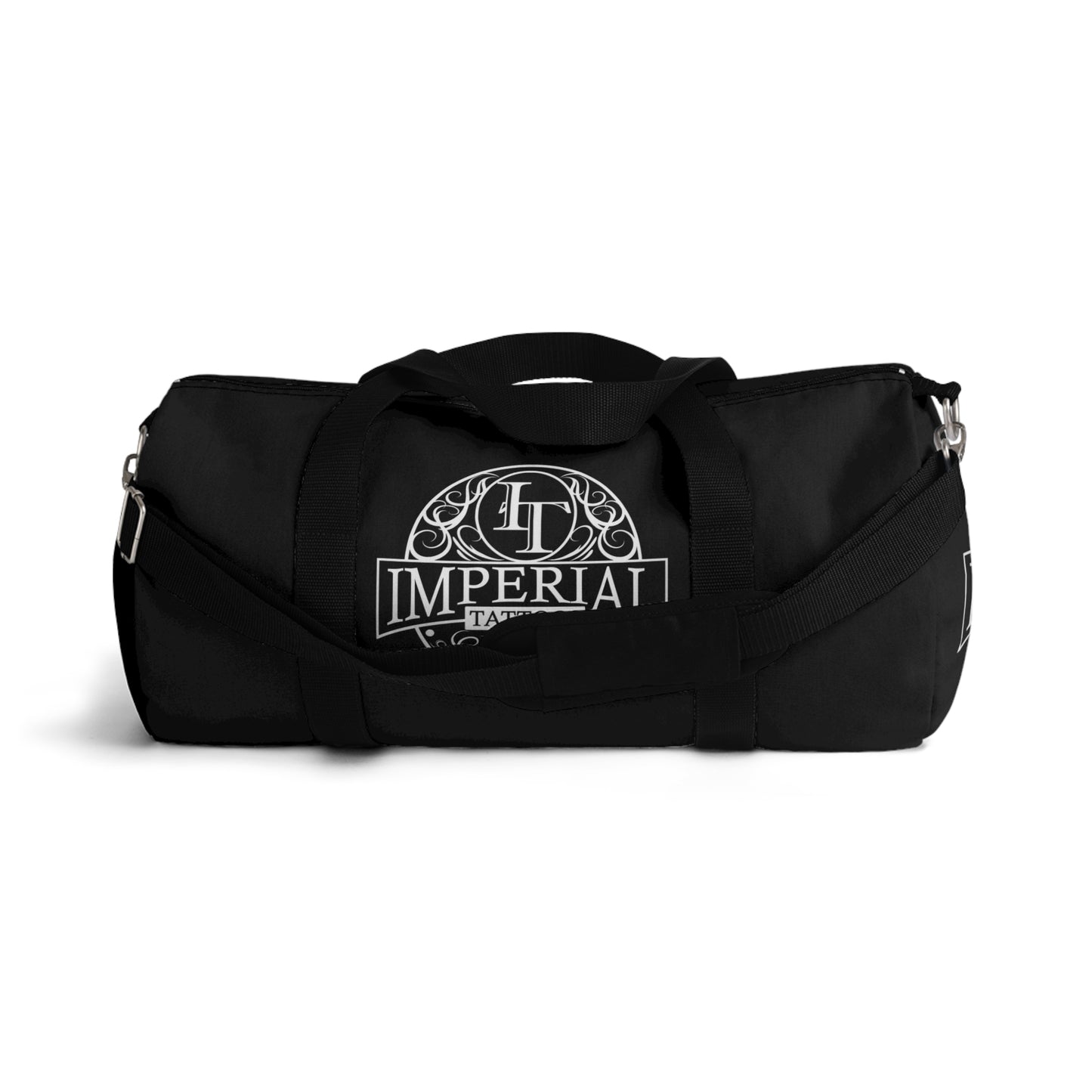 Imperial Tattoos Smokers Logo Duffel Bag — Black Gym & Travel Weekender