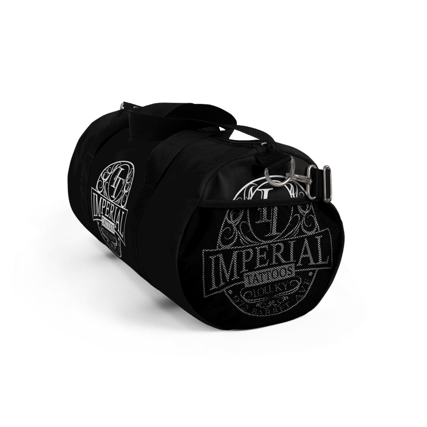 Imperial Tattoos Smokers Logo Duffel Bag — Black Gym & Travel Weekender