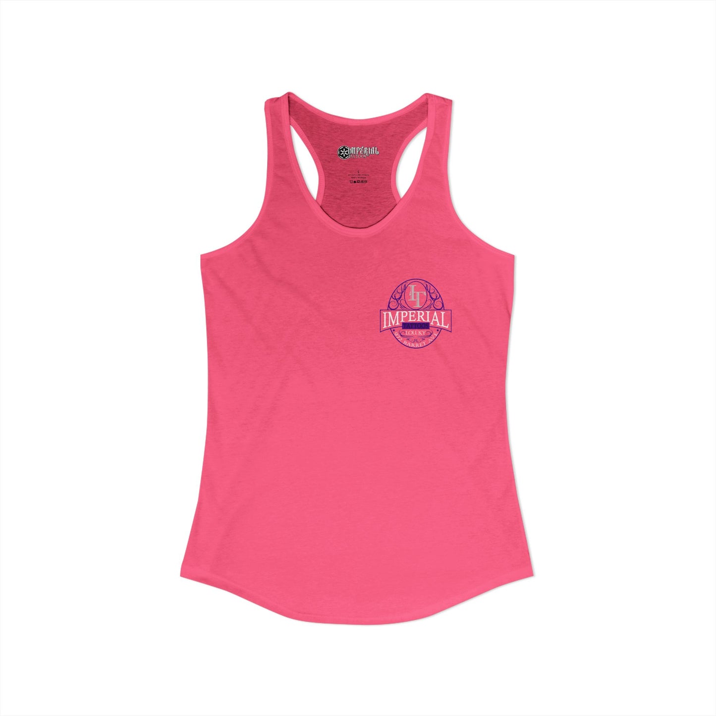 Women's Racerback Tank Imperial Tattoos Purple Smokers