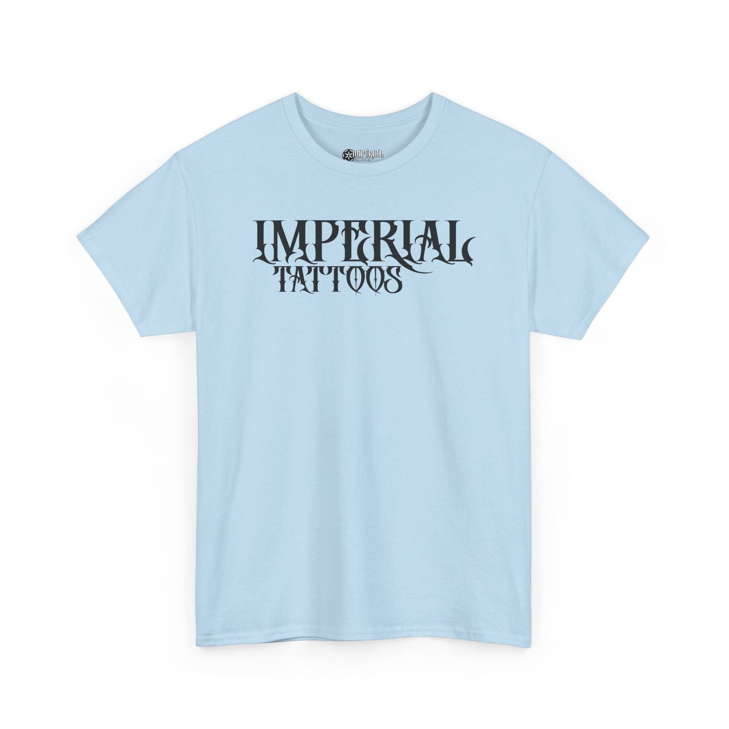 Gothic Black Font | Imperial Tattoos Unisex Heavy Cotton Tee, Cool Graphic Tee, Edgy Streetwear, Tattoo Lovers Shirt, Gift for Artists