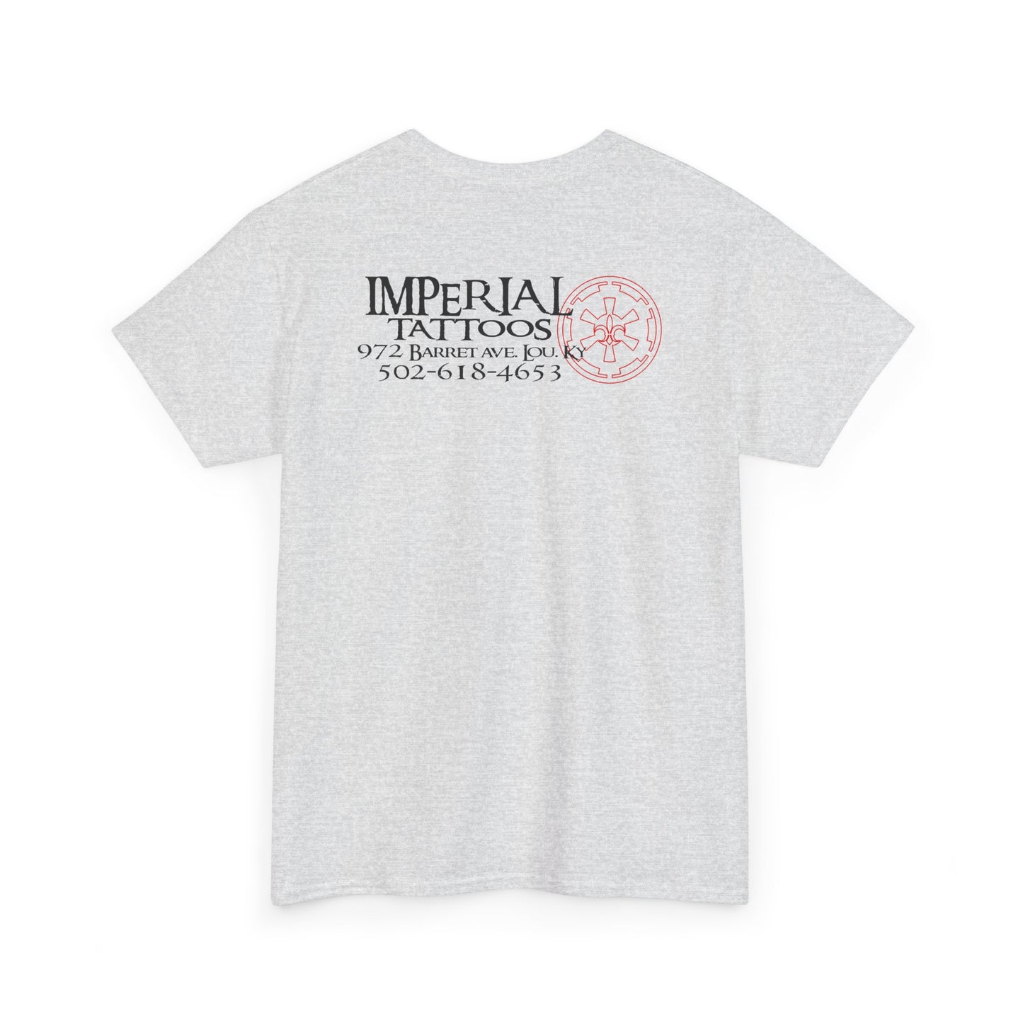 Gothic Black Font | Imperial Tattoos Unisex Heavy Cotton Tee, Cool Graphic Tee, Edgy Streetwear, Tattoo Lovers Shirt, Gift for Artists