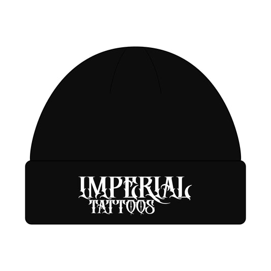 Cuff Beanie | Gothic White |  Cool Winter Hat, Streetwear Accessory, Perfect Gift for Tattoo Lovers, Unisex Beanie