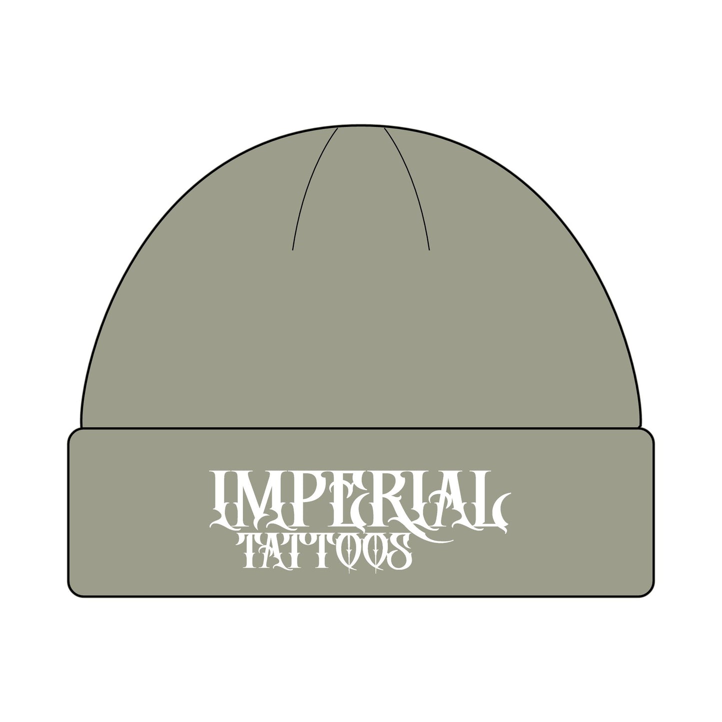 Cuff Beanie | Gothic White |  Cool Winter Hat, Streetwear Accessory, Perfect Gift for Tattoo Lovers, Unisex Beanie