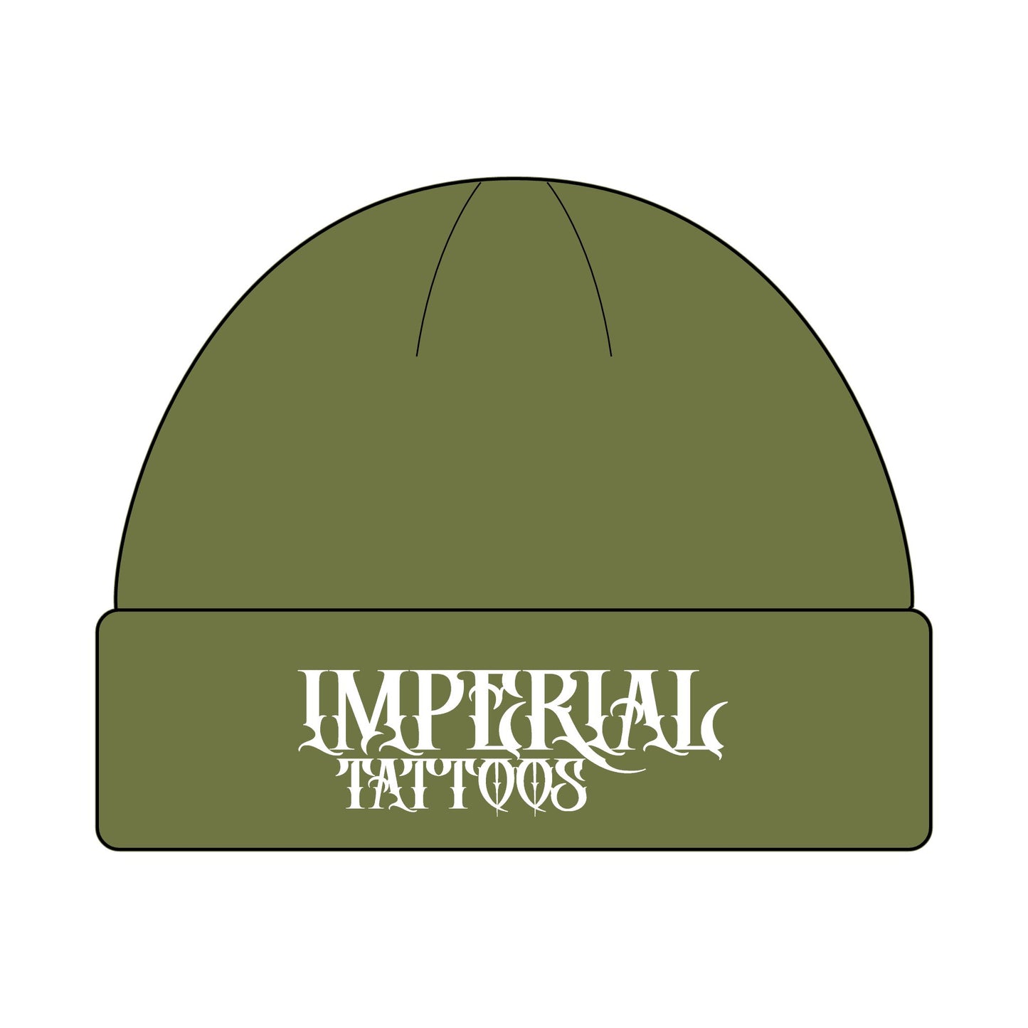 Cuff Beanie | Gothic White |  Cool Winter Hat, Streetwear Accessory, Perfect Gift for Tattoo Lovers, Unisex Beanie