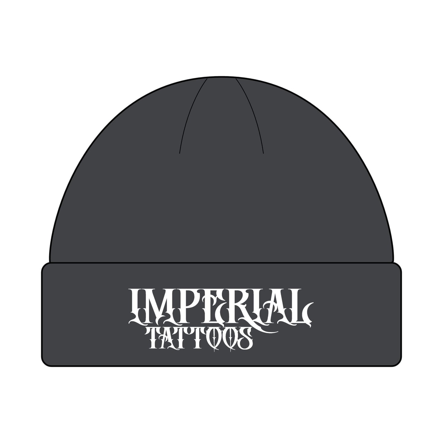 Cuff Beanie | Gothic White |  Cool Winter Hat, Streetwear Accessory, Perfect Gift for Tattoo Lovers, Unisex Beanie