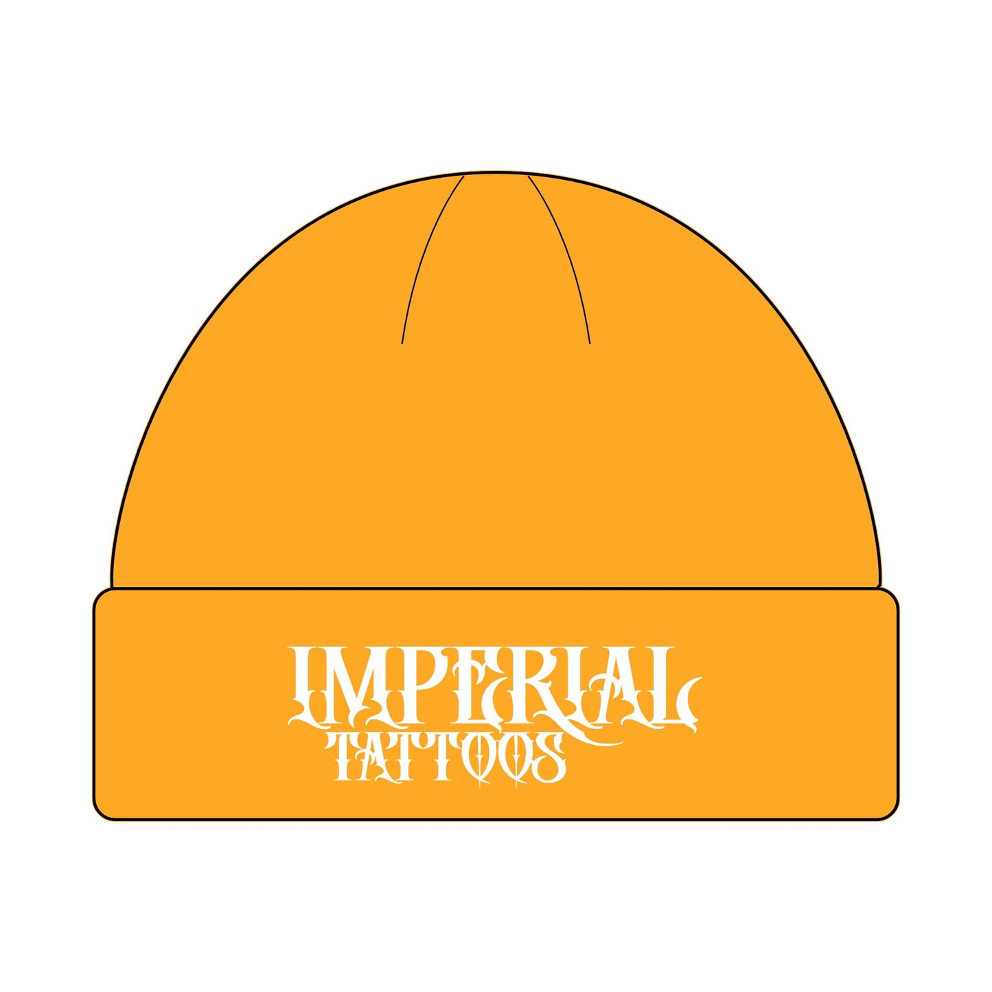 Cuff Beanie | Gothic White |  Cool Winter Hat, Streetwear Accessory, Perfect Gift for Tattoo Lovers, Unisex Beanie