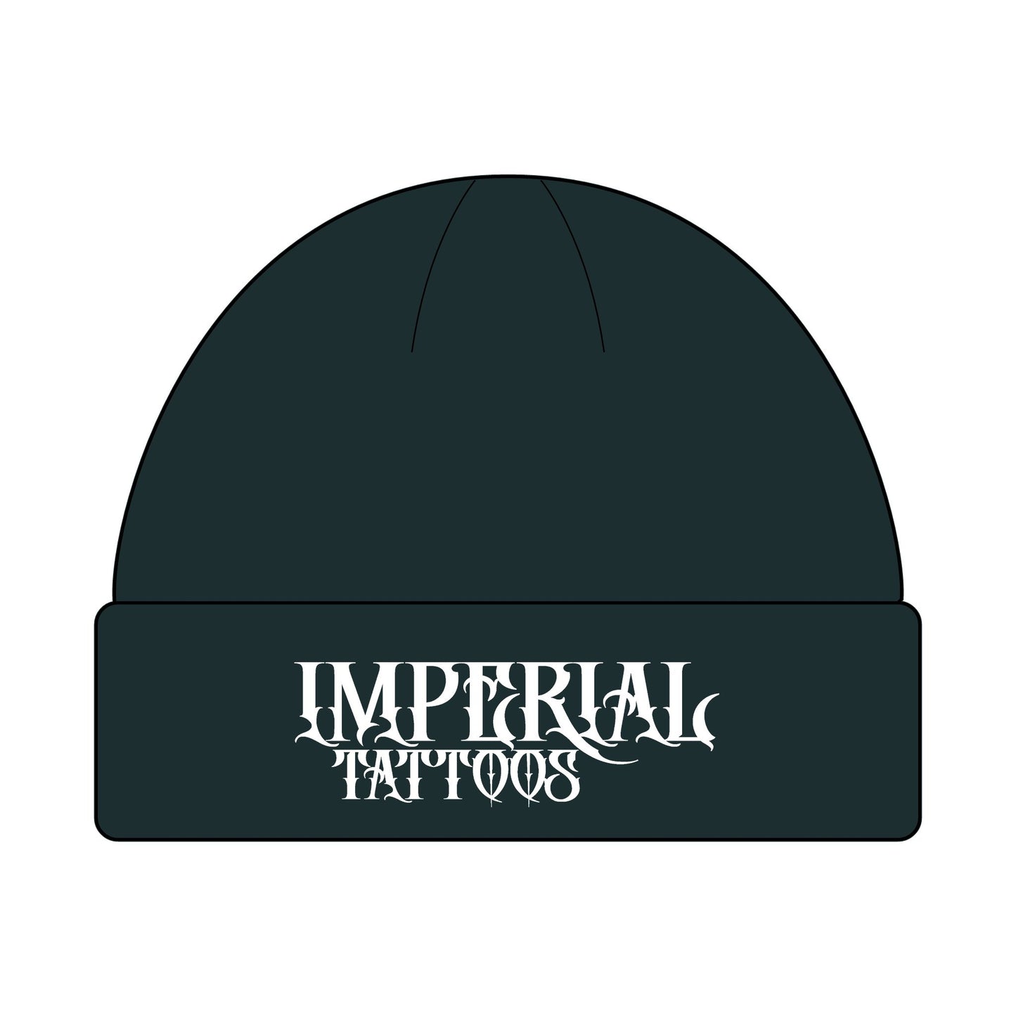 Cuff Beanie | Gothic White |  Cool Winter Hat, Streetwear Accessory, Perfect Gift for Tattoo Lovers, Unisex Beanie