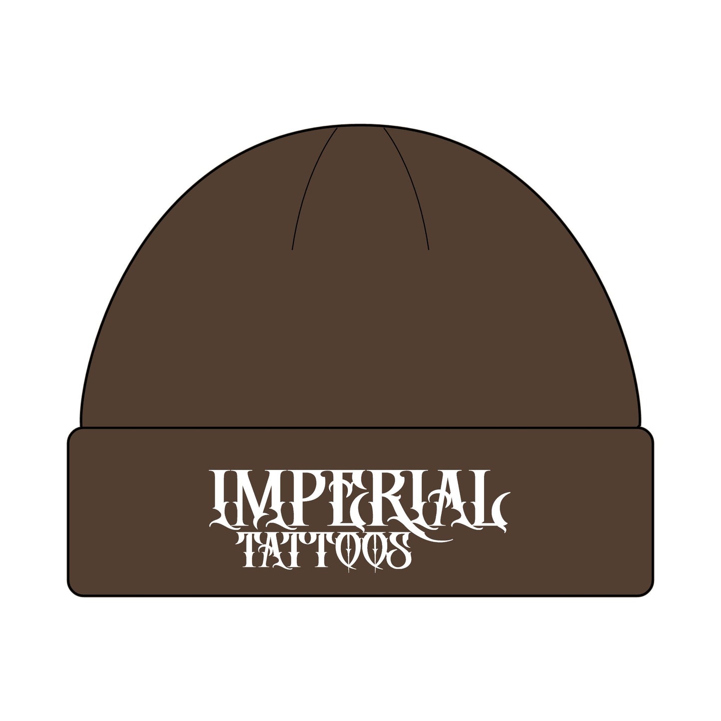 Cuff Beanie | Gothic White |  Cool Winter Hat, Streetwear Accessory, Perfect Gift for Tattoo Lovers, Unisex Beanie