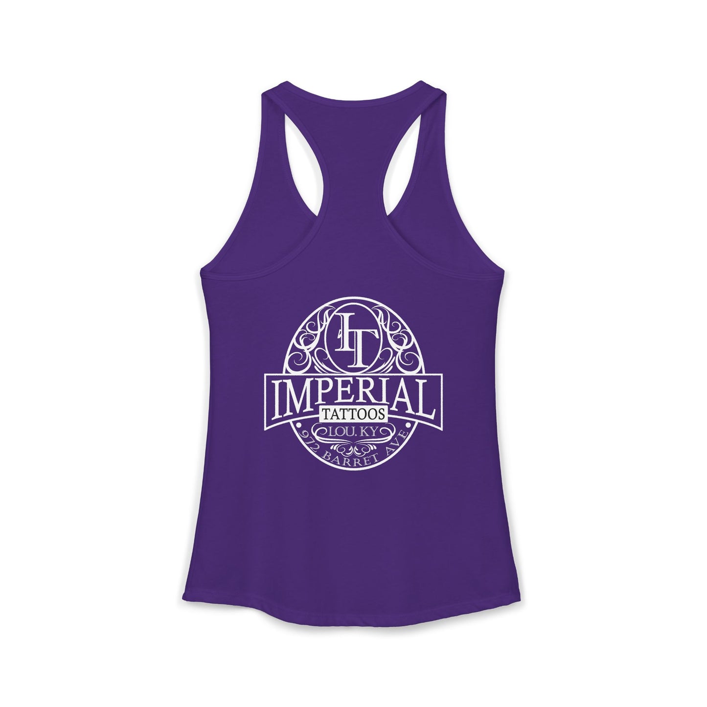 Women's Racerback Tank Imperial Tattoos WHITE Smokers