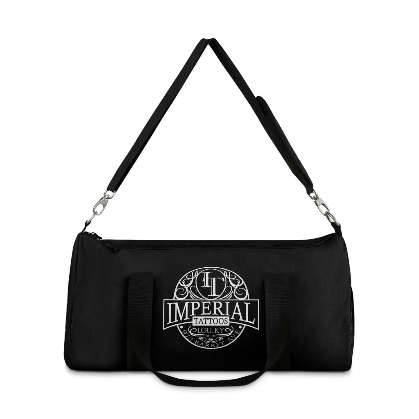 Imperial Tattoos Smokers Logo Duffel Bag — Black Gym & Travel Weekender