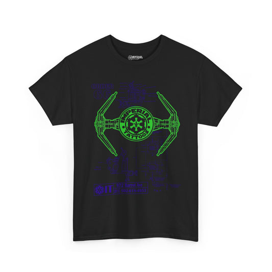Schematic Green, Purple | Unisex Heavy Cotton Tee, Geeky Graphic Shirt, Sci-Fi Apparel, Perfect Gift for Fans, Casual Wear, Birthday Present