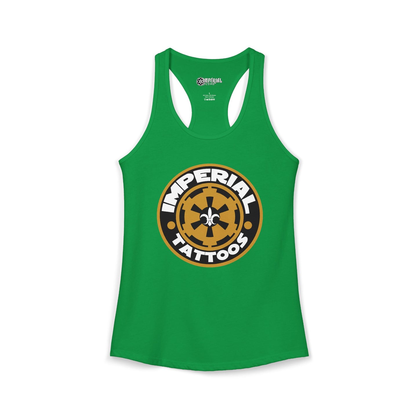Women's Racerback Tank Imperial Tattoos 2014 COG GOLD