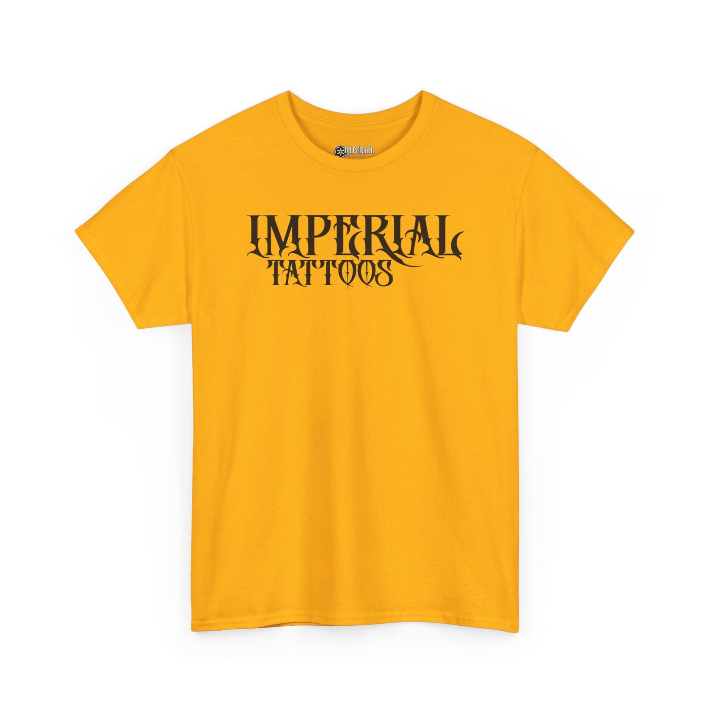 Gothic Black Font | Imperial Tattoos Unisex Heavy Cotton Tee, Cool Graphic Tee, Edgy Streetwear, Tattoo Lovers Shirt, Gift for Artists