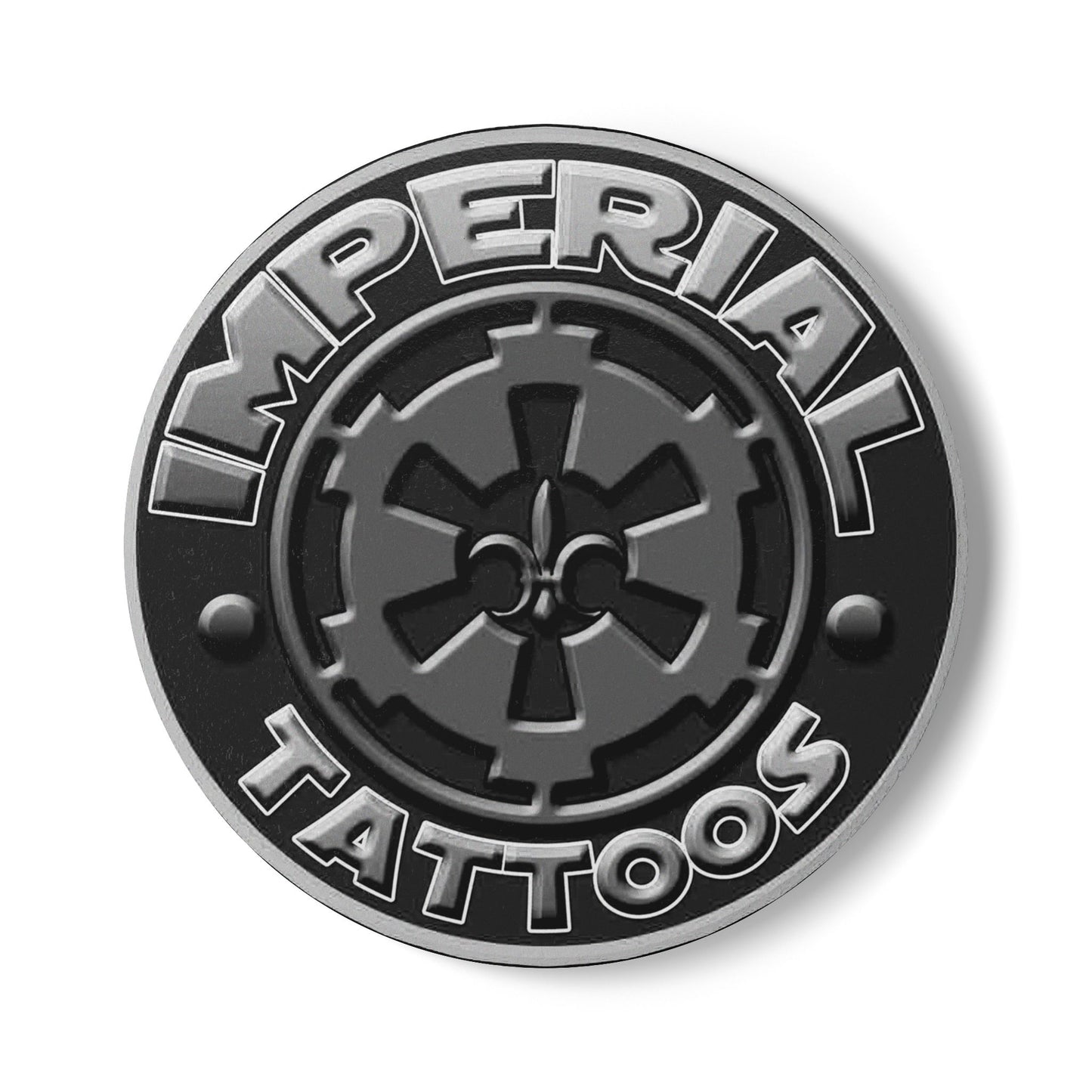 Imperial Tattoos Ceramic Coaster - Stylish Drinkware Accessory for Tattoo Enthusiasts