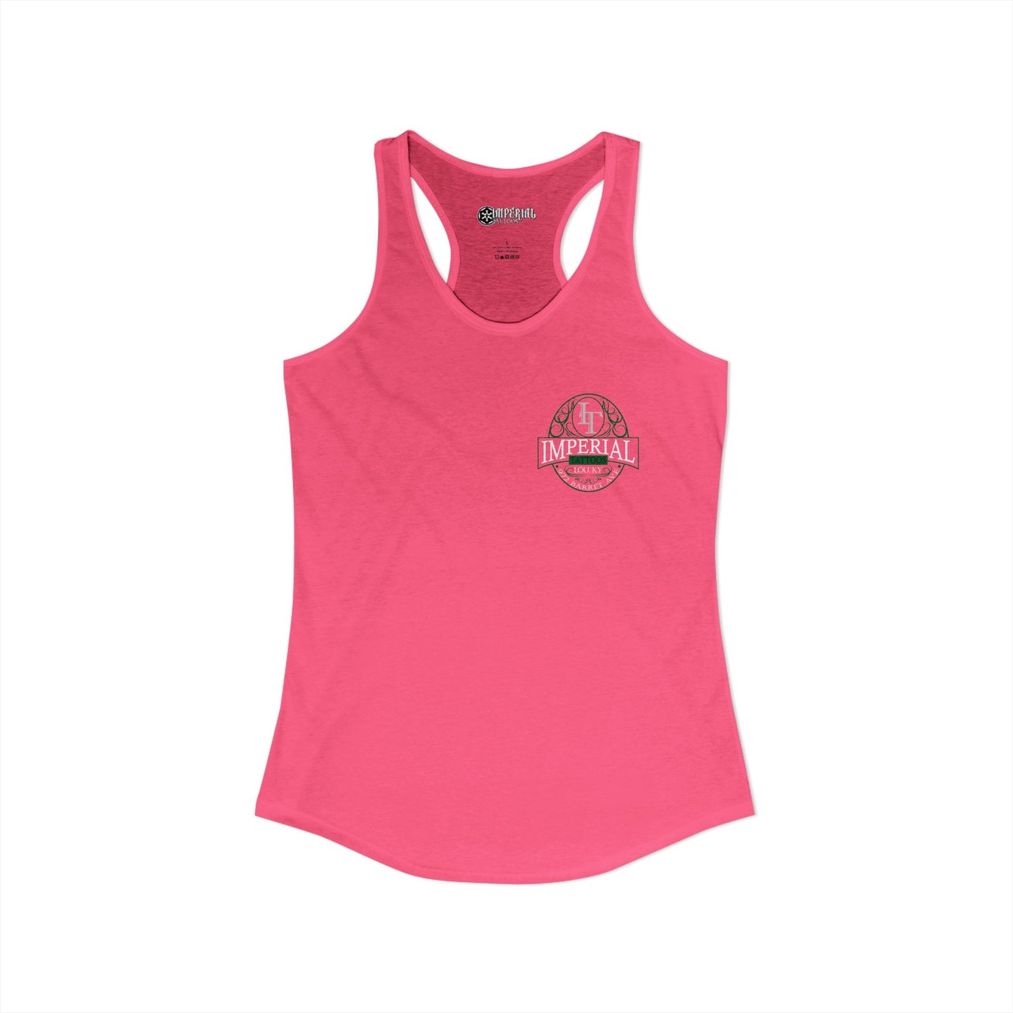 Women's Racerback Tank Imperial Tattoos GREEN Smokers