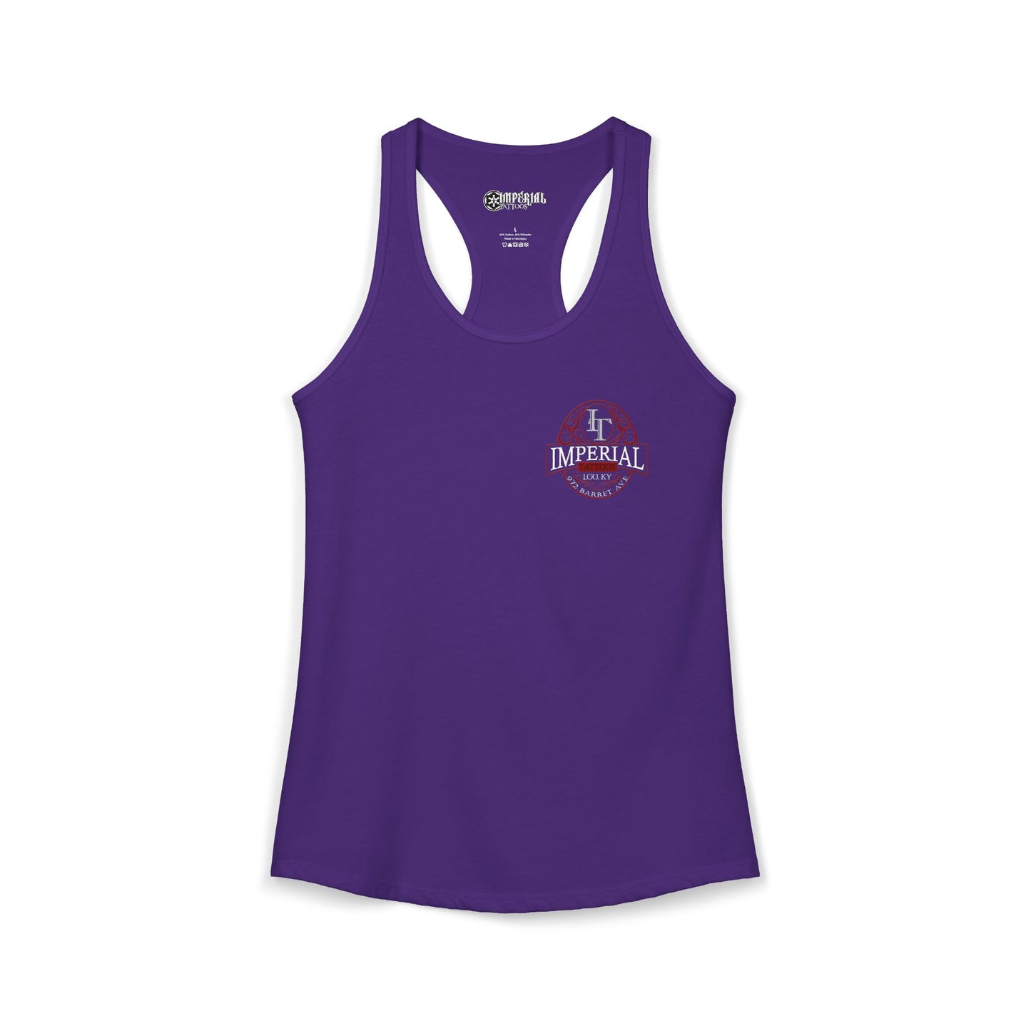 Women's Racerback Tank Imperial Tattoos RED Smokers