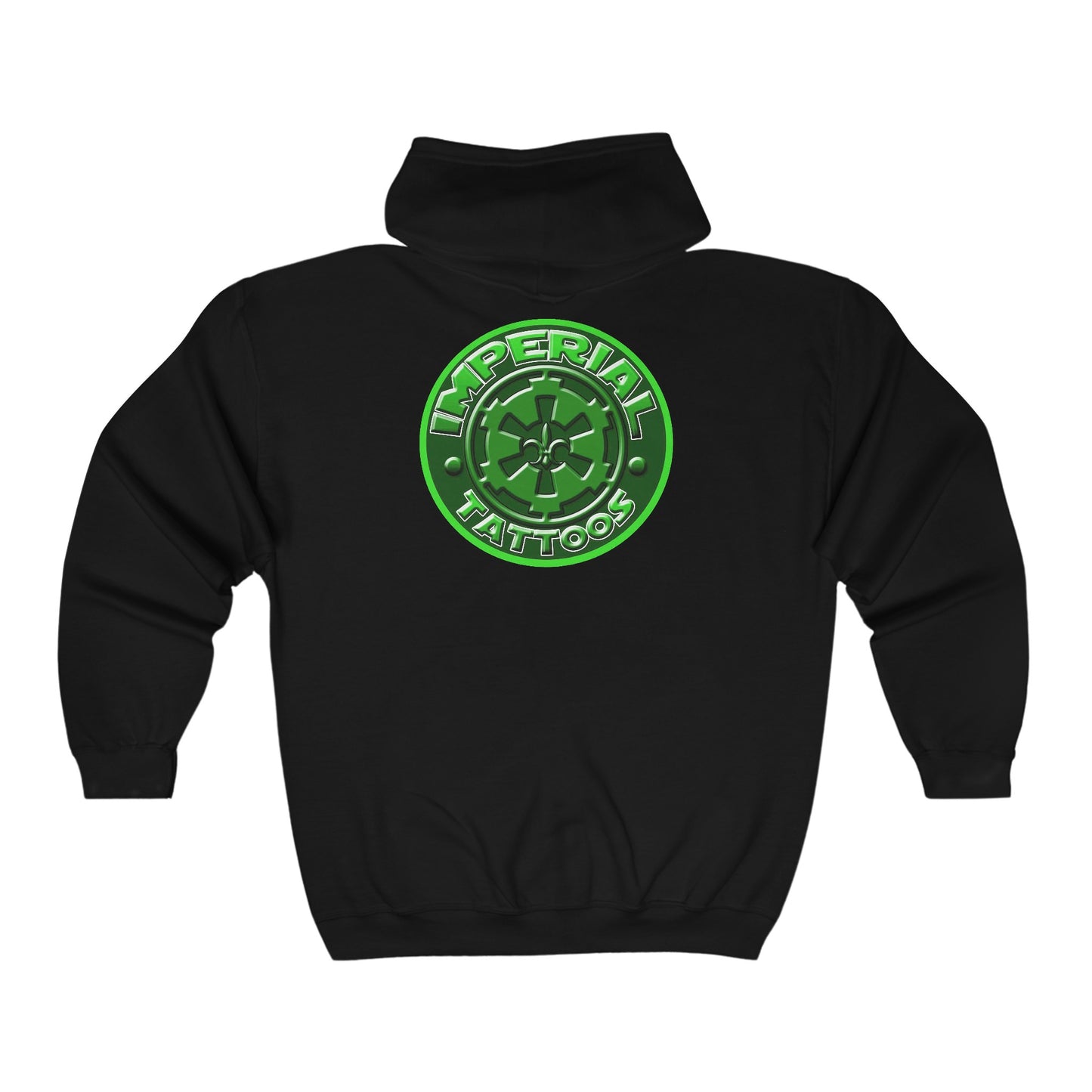 Imperial Tattoos Gothic Green/White Hoodie Full Zip