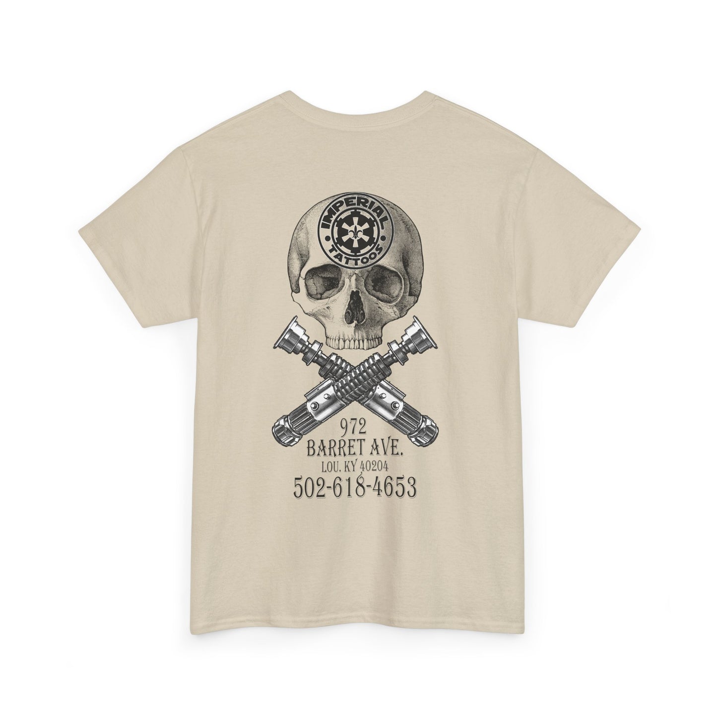 Skull Sabers | Black and gray | Unisex Heavy Cotton Tee with Skull & Crossed Sabers Design, Casual Streetwear, Graphic Tee for Everyday Wear, Gift for Him, Rebel Style [...]