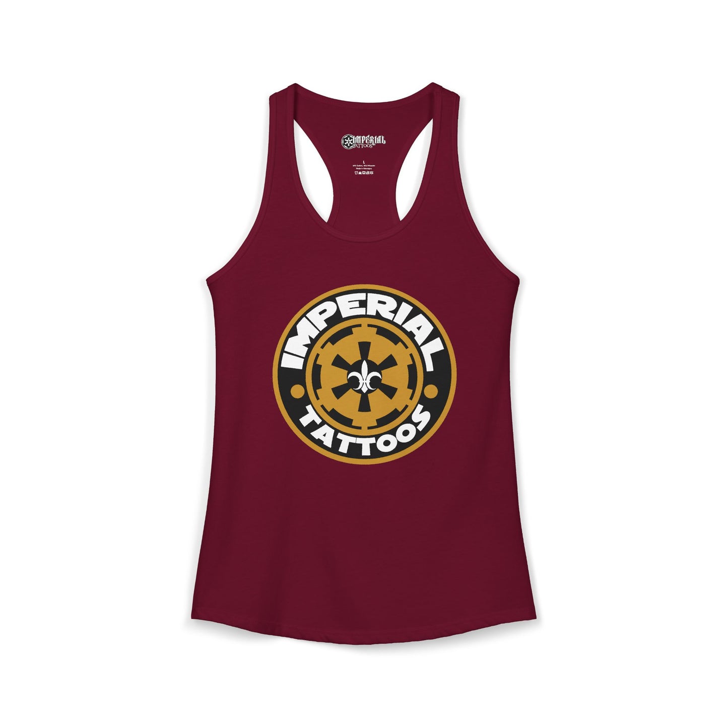 Women's Racerback Tank Imperial Tattoos 2014 COG GOLD
